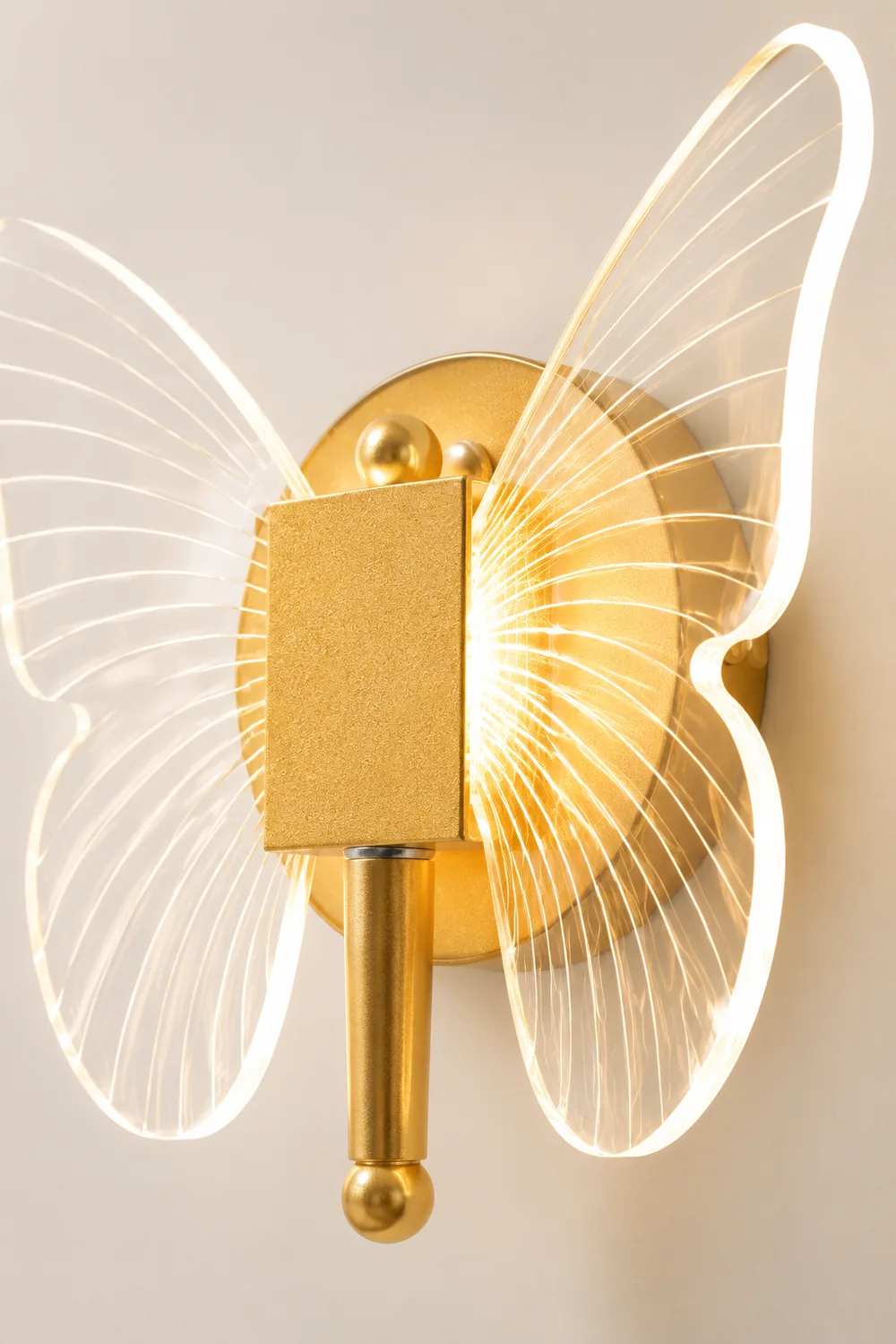 Kady Schmetterling Goldene Vanity Wandleuchte, 25CM Lang - Lumpaz
