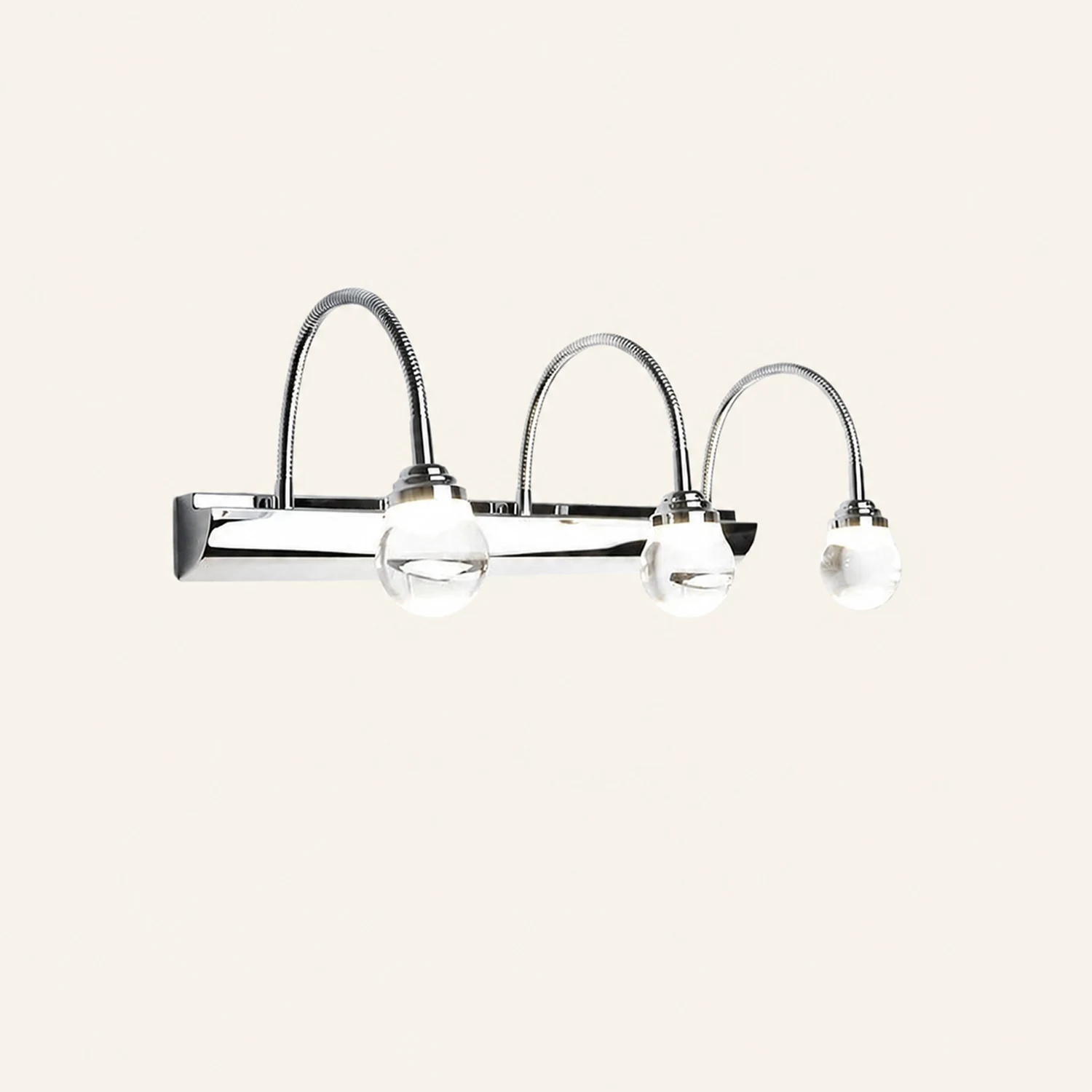 Leigh Flexible Spiegelfront Waschtisch-Wandleuchte, 2/3-flammig 20/46CM Lang - Lumpaz