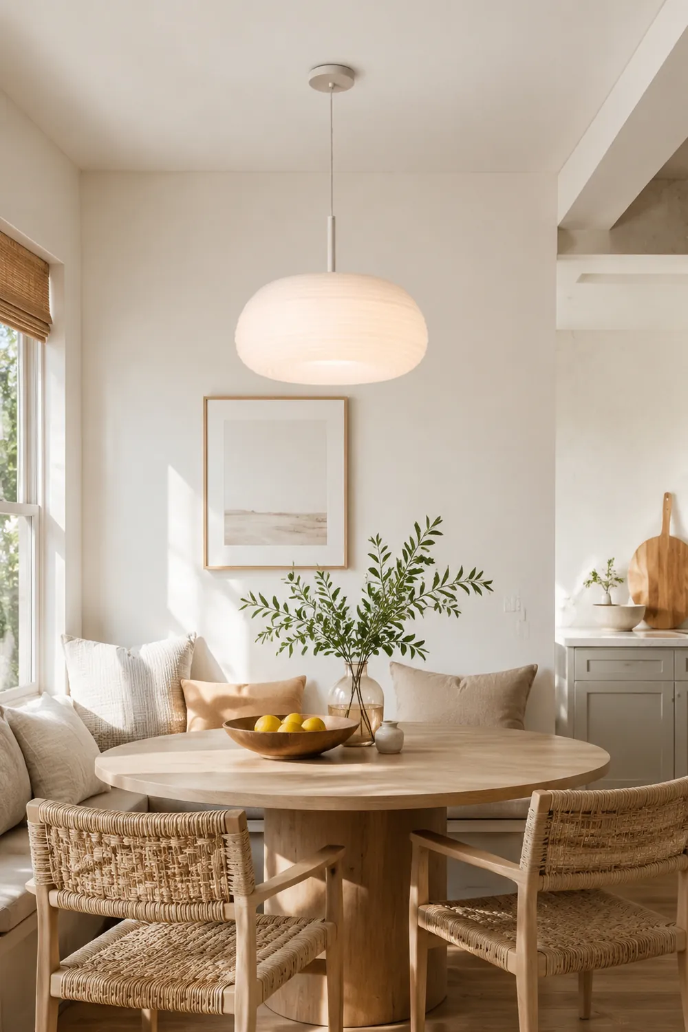 Morandi Pendelleuchte Weiß，Trommelförmig, ∅20CM/35CM/50CM - Lumpaz