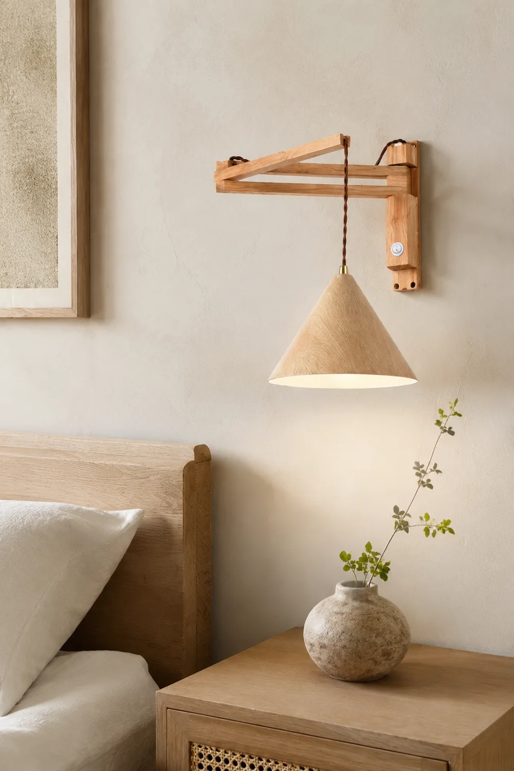 Ozawa Einstellbar Wandleuchte , Holz & Metall, 2 Farben - Lumpaz