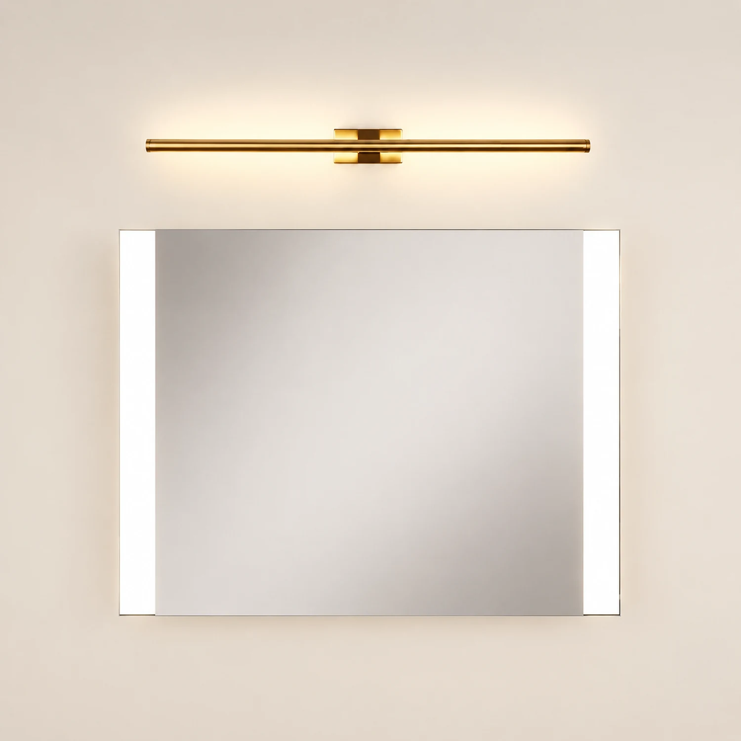 Edge Lineare Spiegelfront Waschtisch-Wandleuchte, 2 Farben & Stile, 61/80/100/120CM Lang - Lumpaz