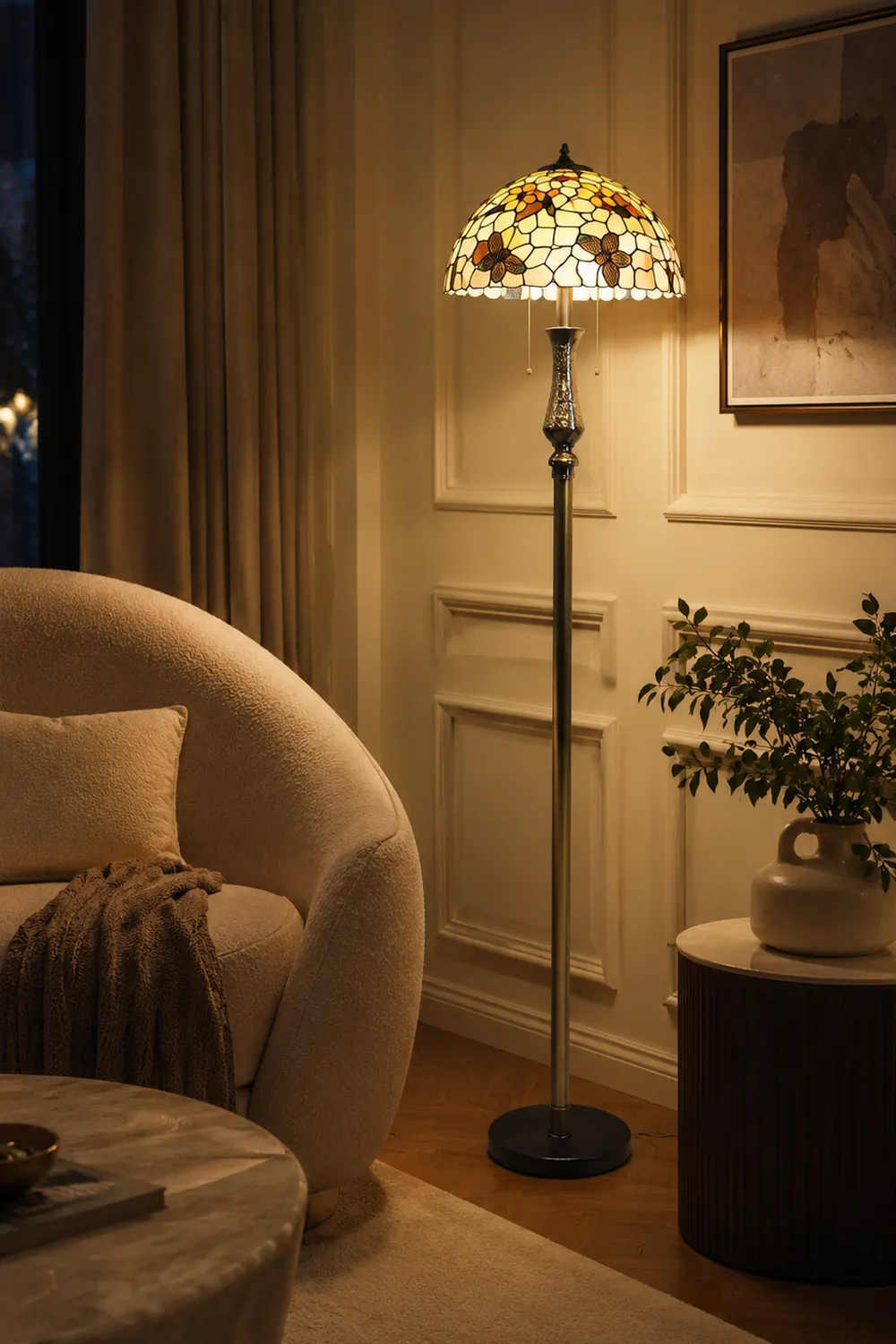 Alessio Schmetterling & Blume Stehlampe, Metall, 160CM Lang - Lumpaz