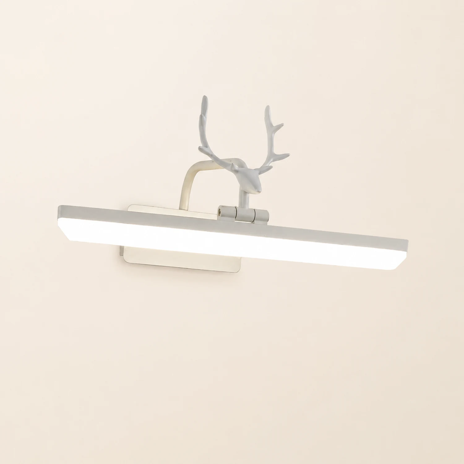 Leigh Geweihe Spiegelfront Waschtisch-Wandleuchte, 3 Farben, Metall, 43/58/74/93CM Lang - Lumpaz