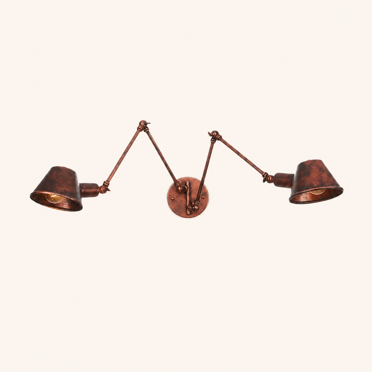 Brady Verstellbare schwarze Wandleuchte, 2/3 flammig, 10CM Lang - Lumpaz