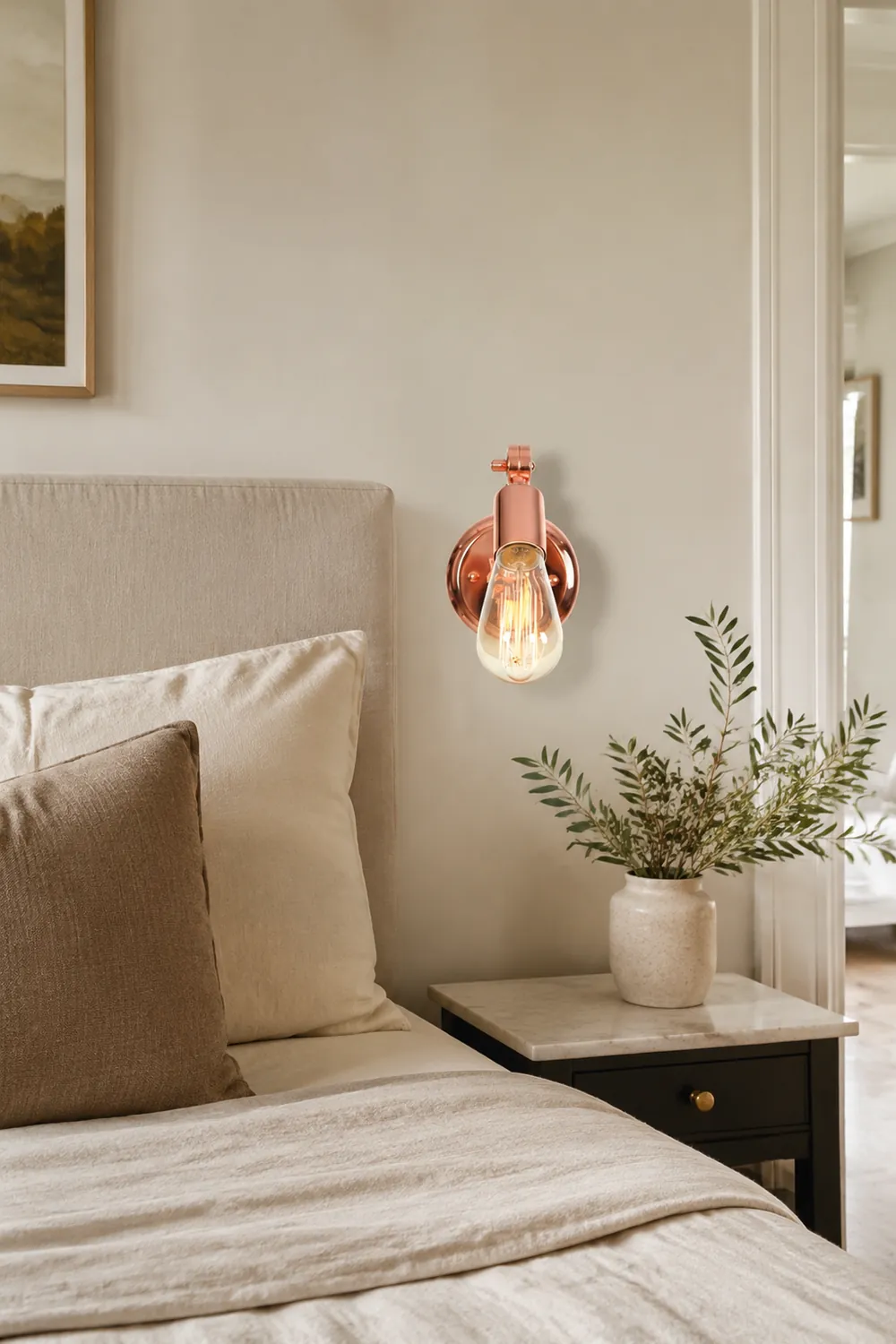 Alessio Bulb Rosafarbige Gold Wandleuchte - Lumpaz