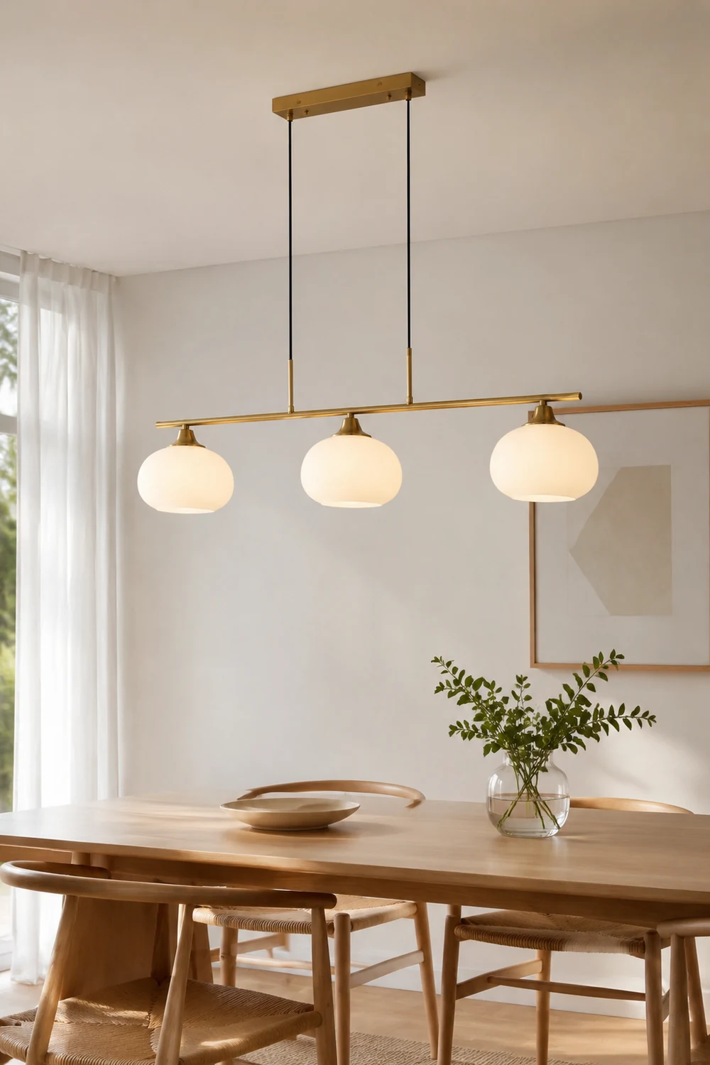 Hailie Pendelleuchte, 2 Farben, 3/4-flammig,100CM/135CM Lang - Lumpaz