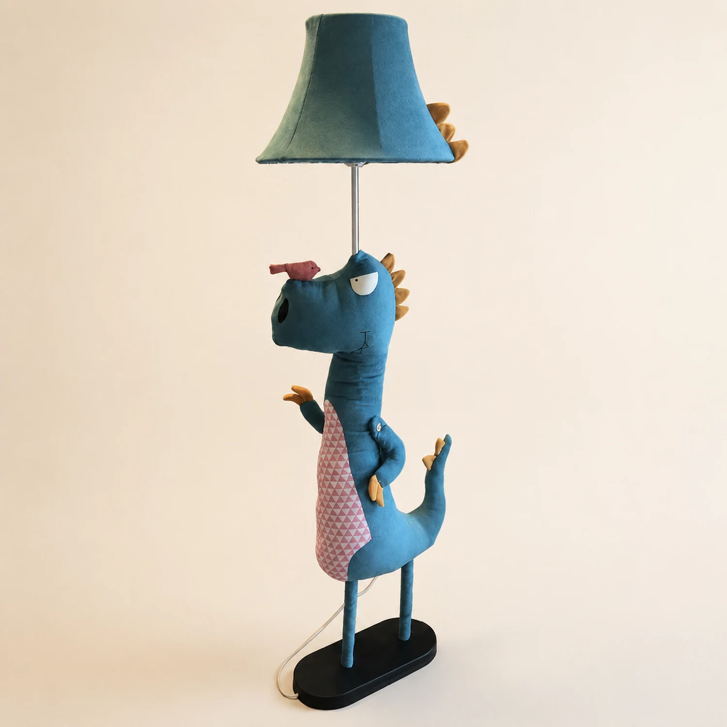 Minori Stehleuchte in Blaue Dinosaurier-Form, Metall, 130CM Lang - Lumpaz