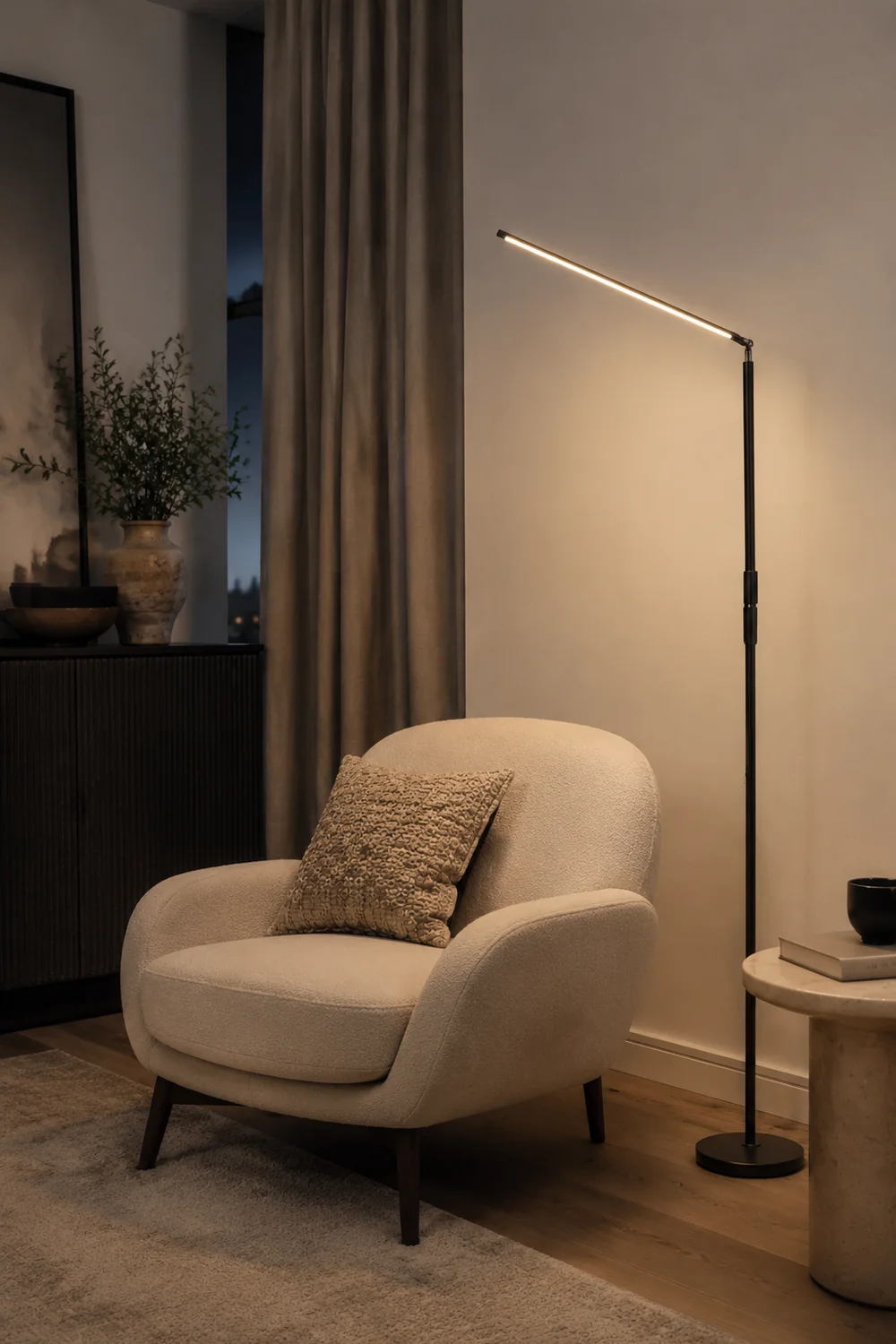 Edge Lineare Stehleuchte, Metall, 150CM Lang - Lumpaz