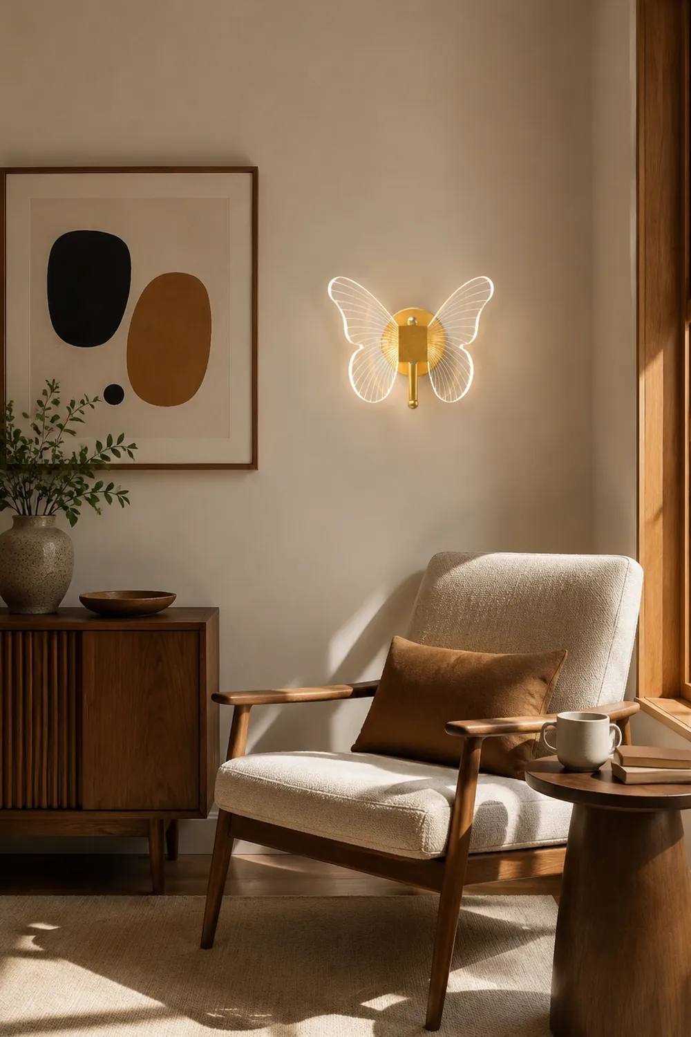 Kady Schmetterling Goldene Vanity Wandleuchte, 25CM Lang - Lumpaz