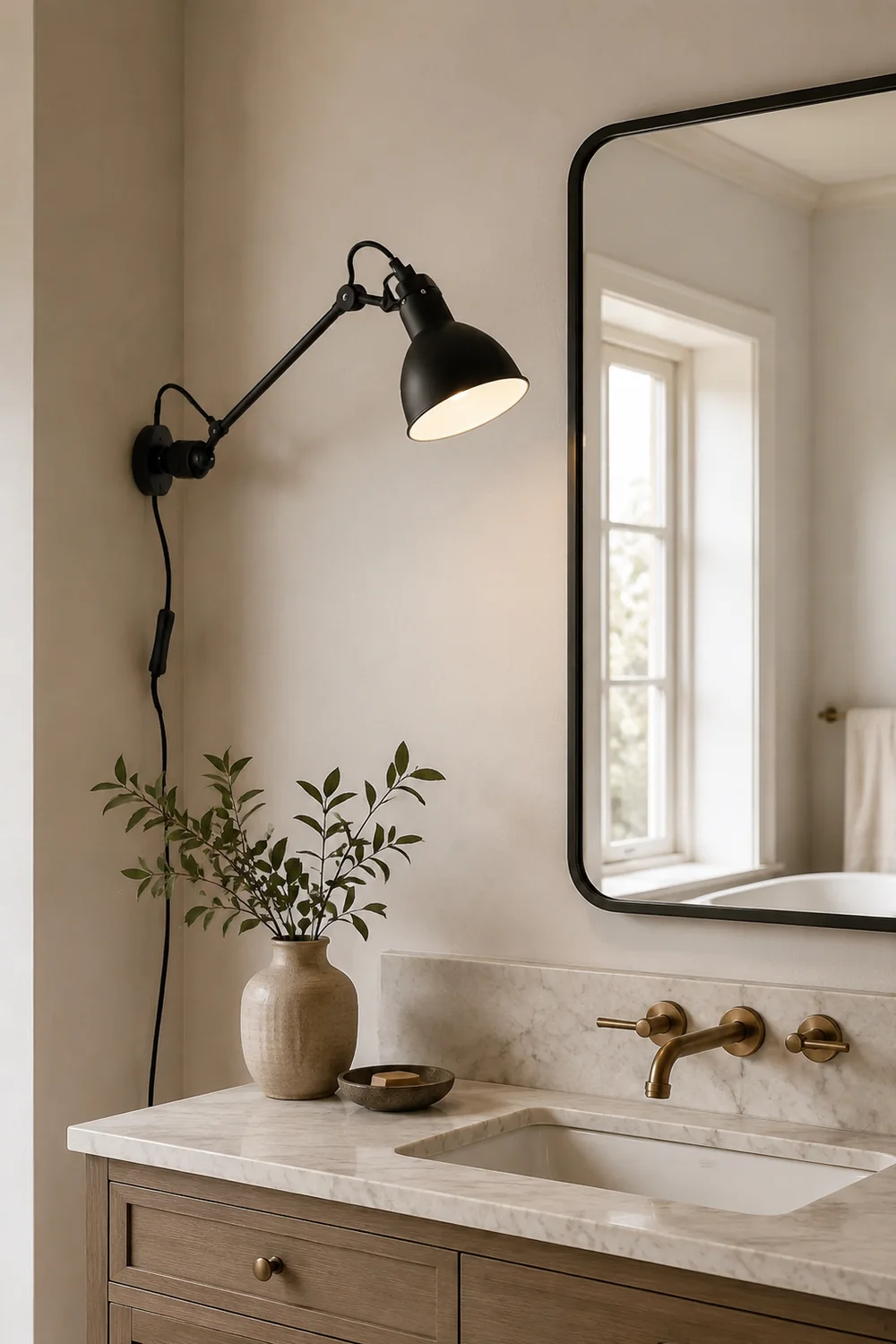 Brady Schwarze verstellbare Wandleuchte, 15/60/80CM Lang - Lumpaz