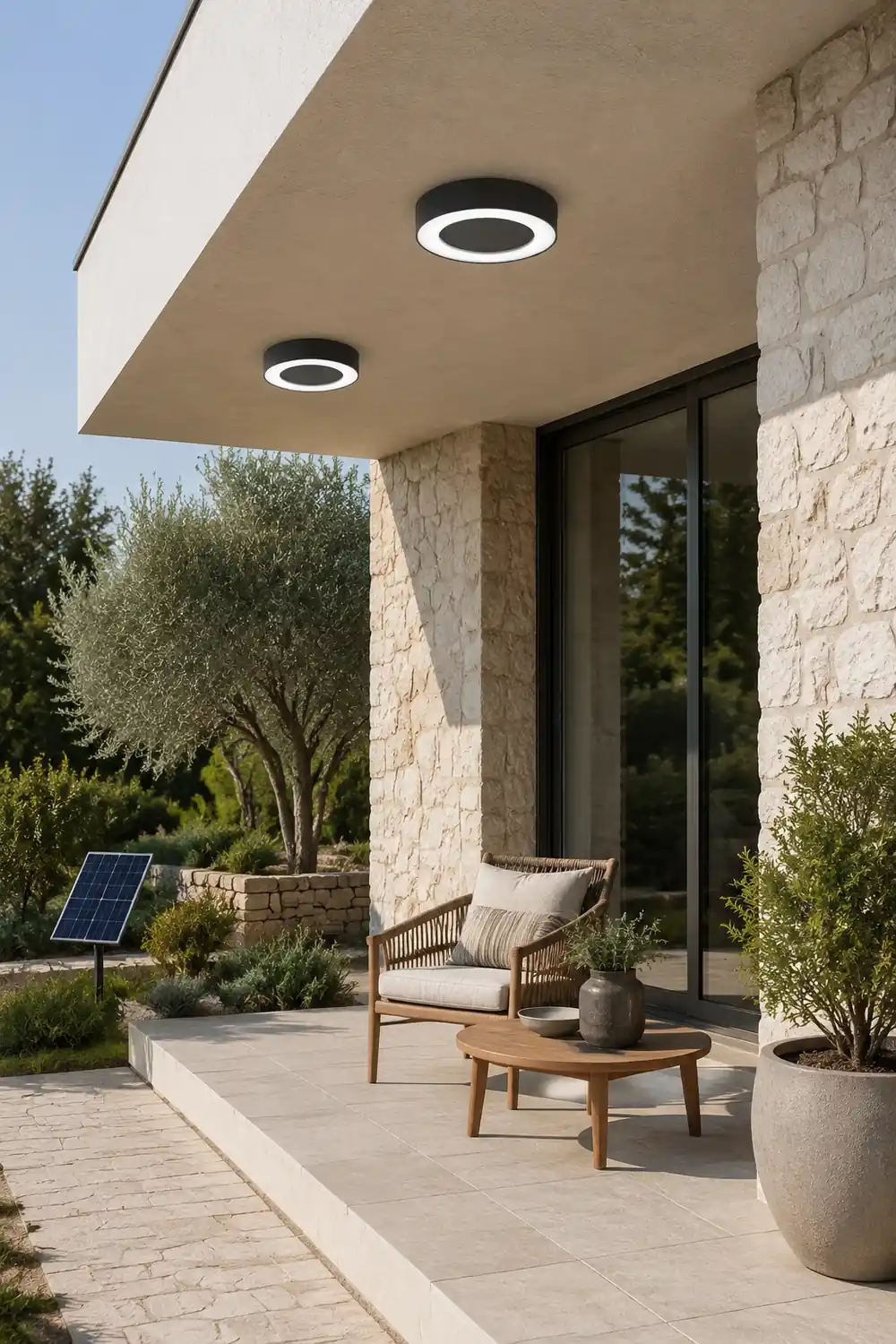Orr Außendeckenleuchte Sonnenenergie, 3 Stile, ∅22/27CM - Lumpaz