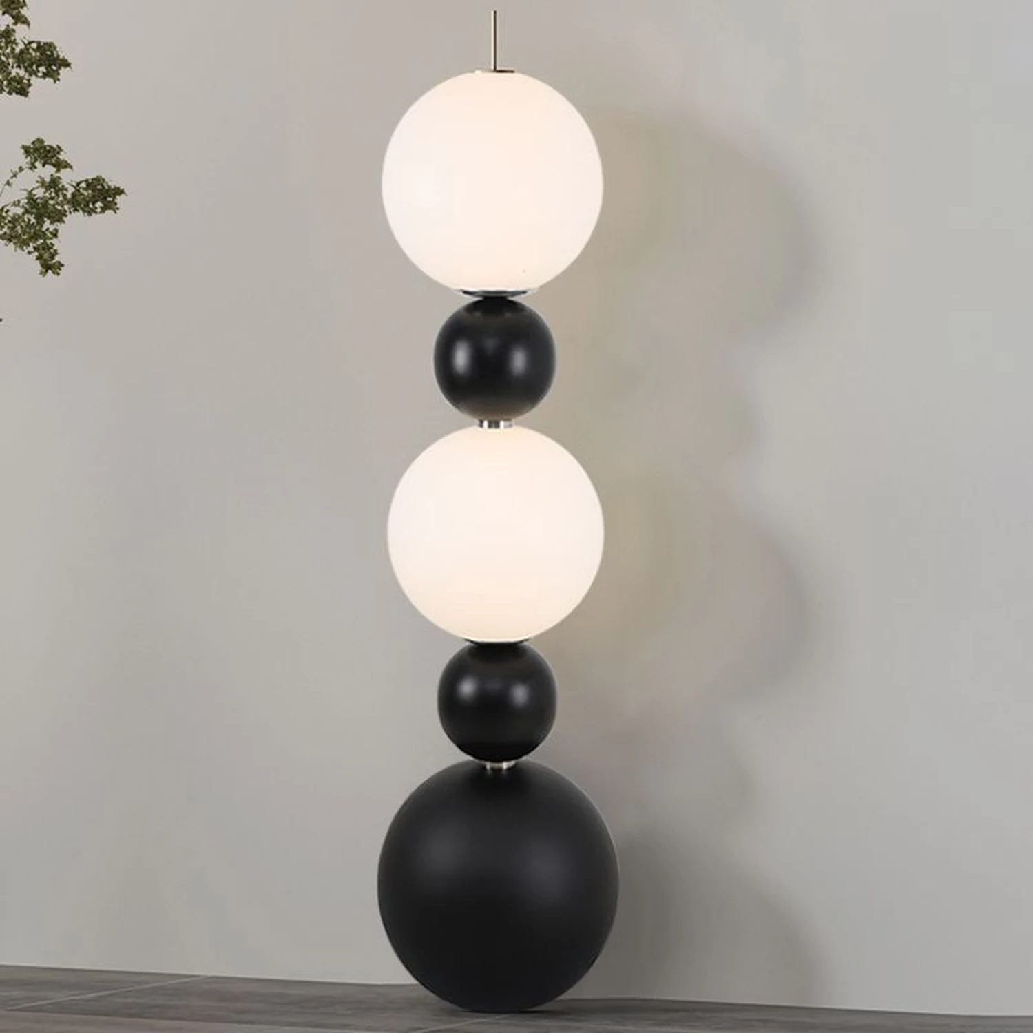 Valentina Schwarz & Weiß Stehleuchte, ∅30/36CM Lang - Lumpaz