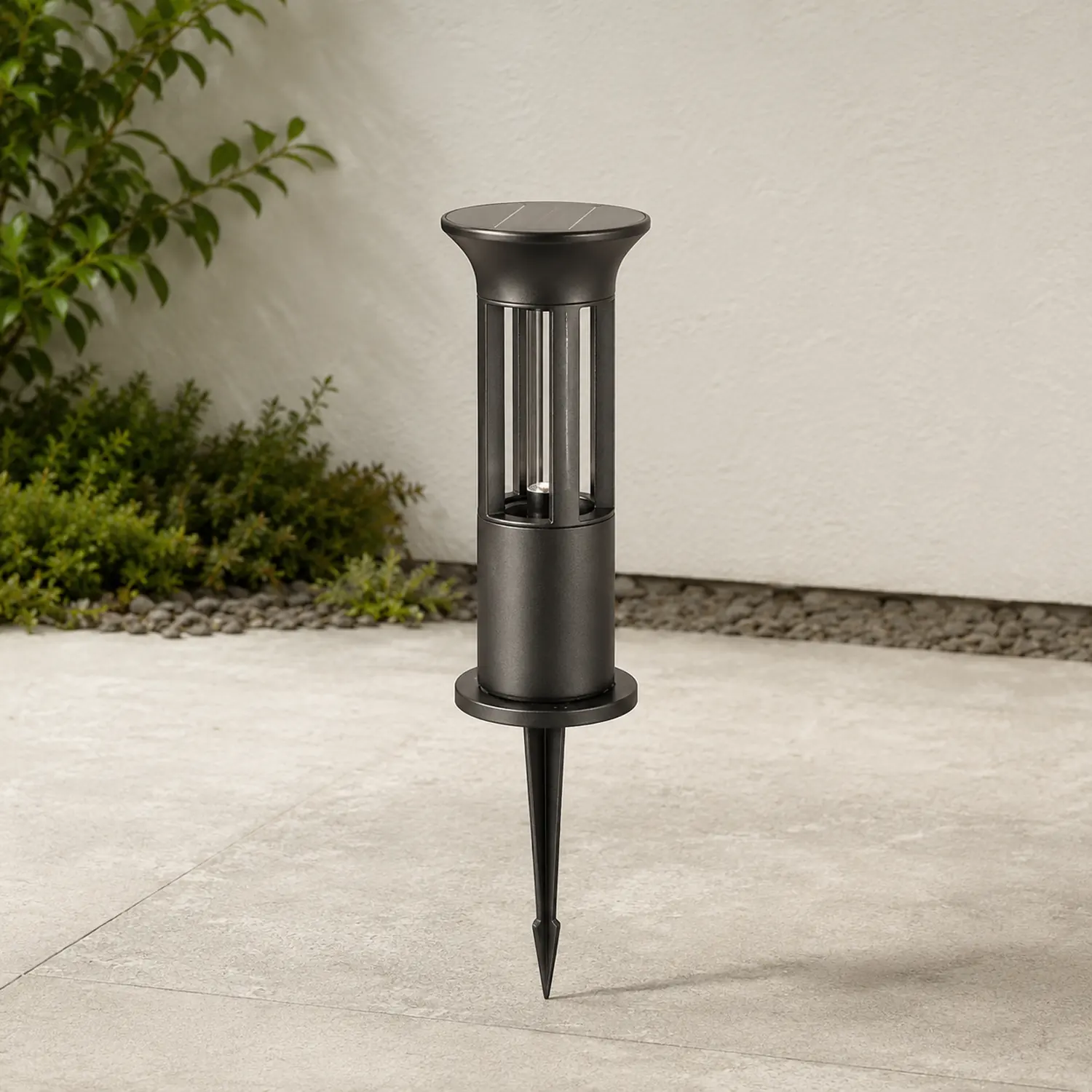 Pena Außen-Wegeleuchte Zylindrisch Solarenergie, 42/62CM lang - Lumpaz