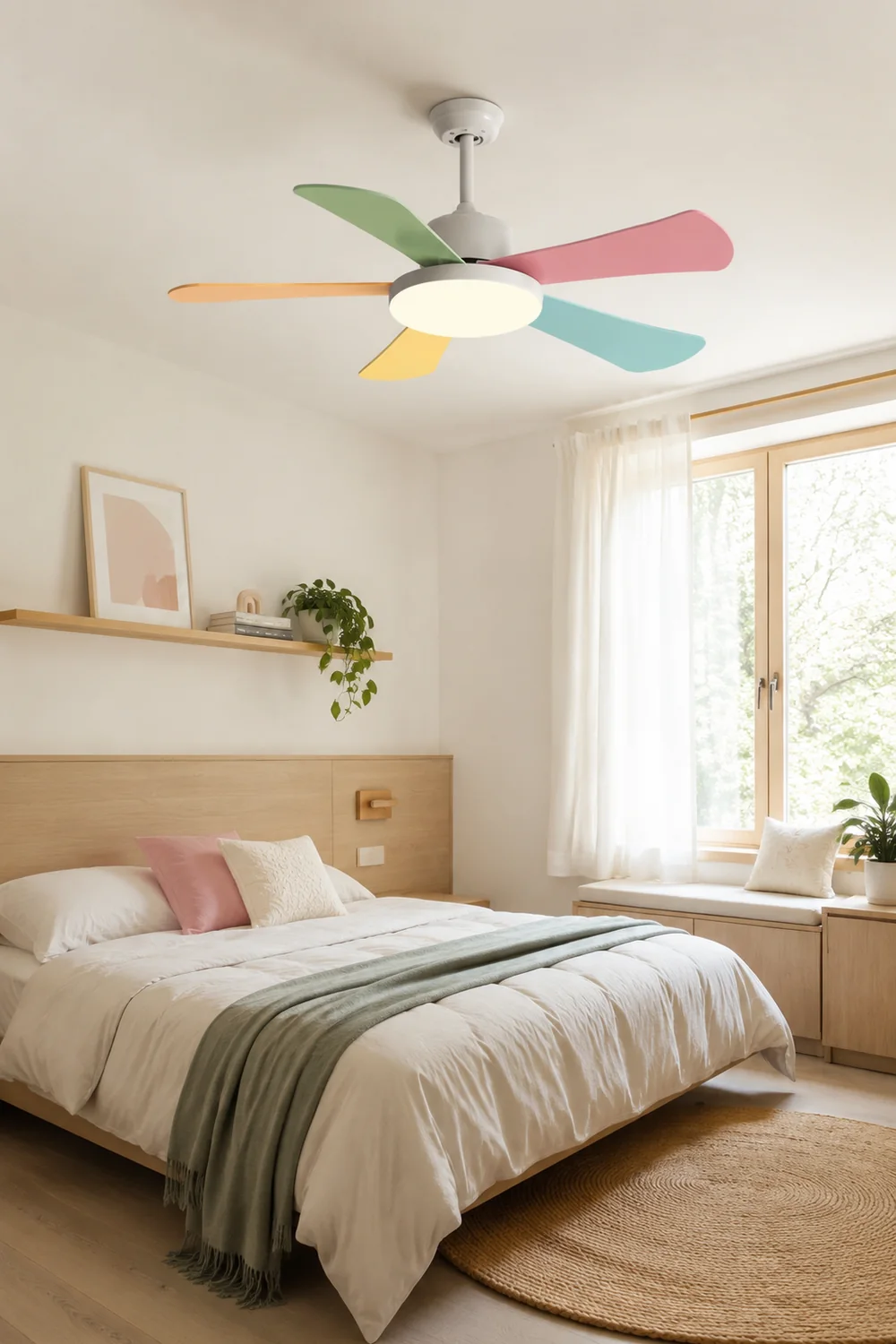 Morandi Bunte Deckenventilator mit Beleuchtung, ∅105CM - Lumpaz