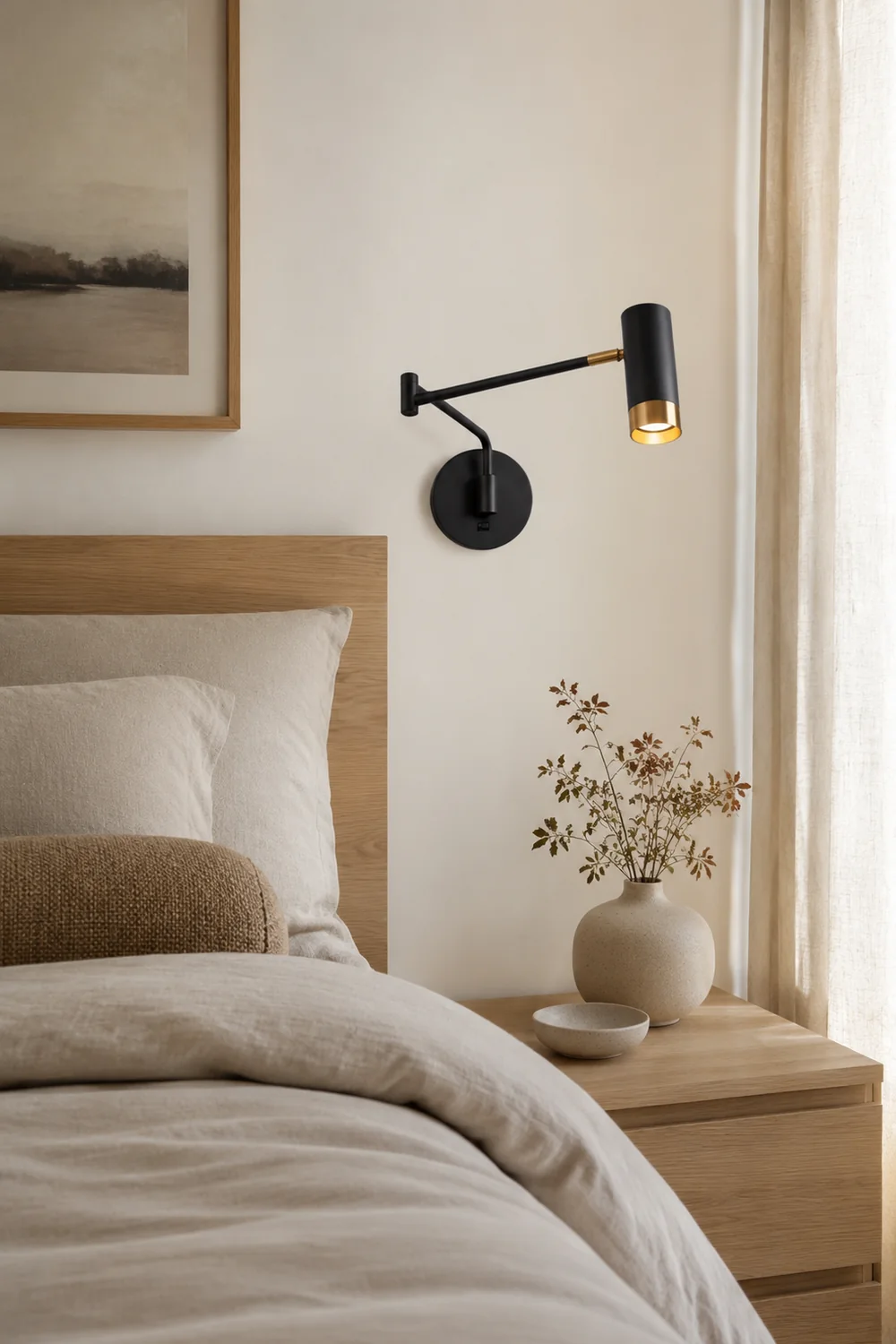 Cooley Wandleuchte mit verstellbarem Arm, Metall, 2 Farben - Lumpaz