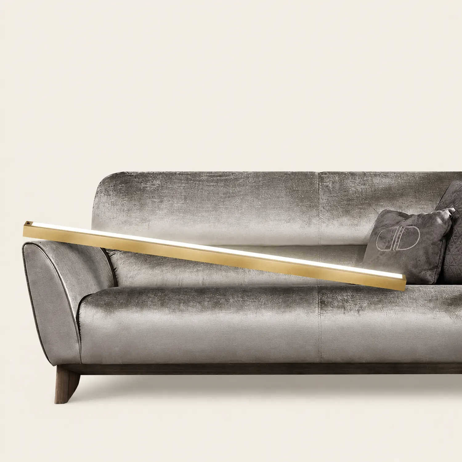 Edge Lineare Stehlampe, Aluminium, 2 Farben, 100/120CM Lang - Lumpaz