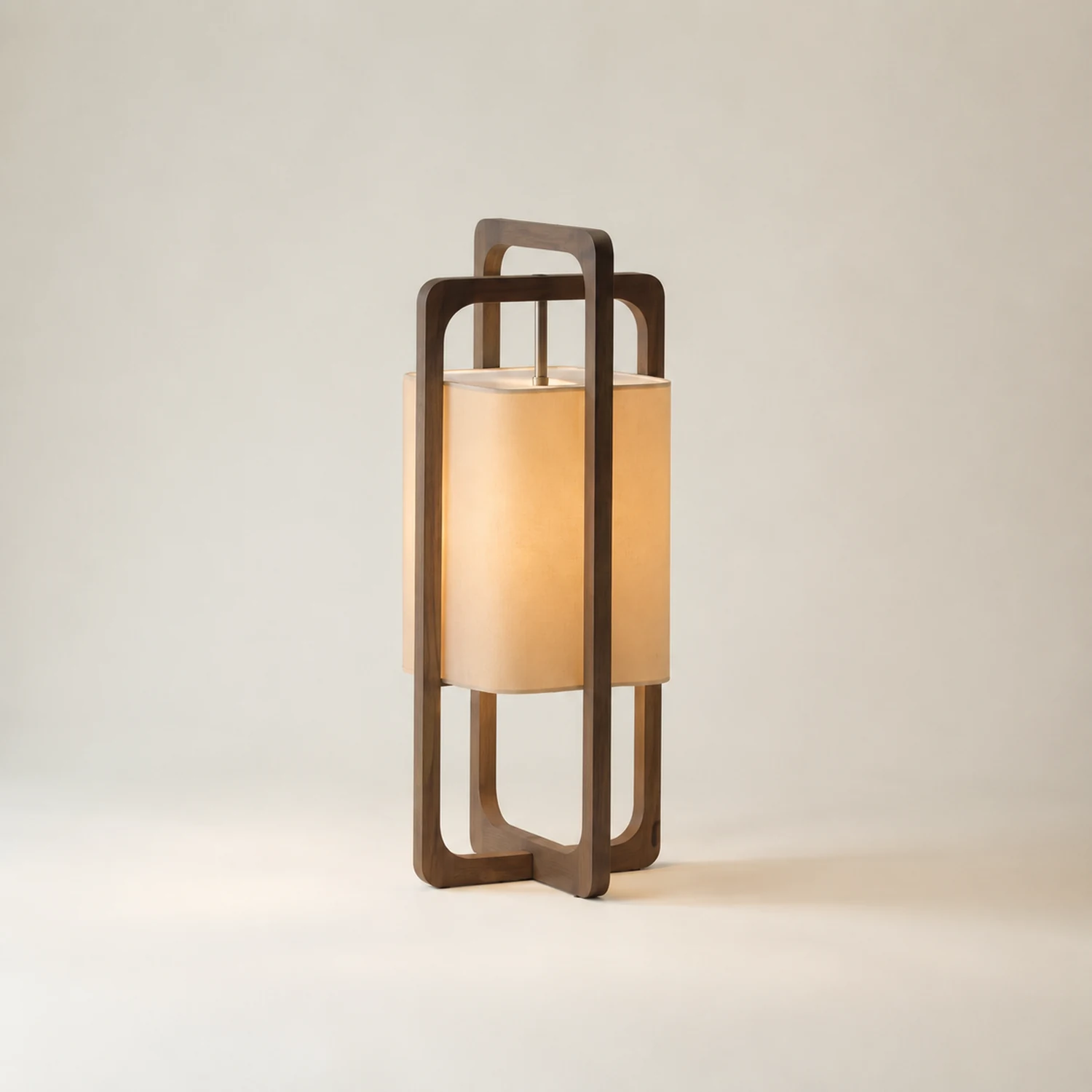 Ozawa Rechteckige Stehleuchte, Holz, ∅20/32CM Lang - Lumpaz