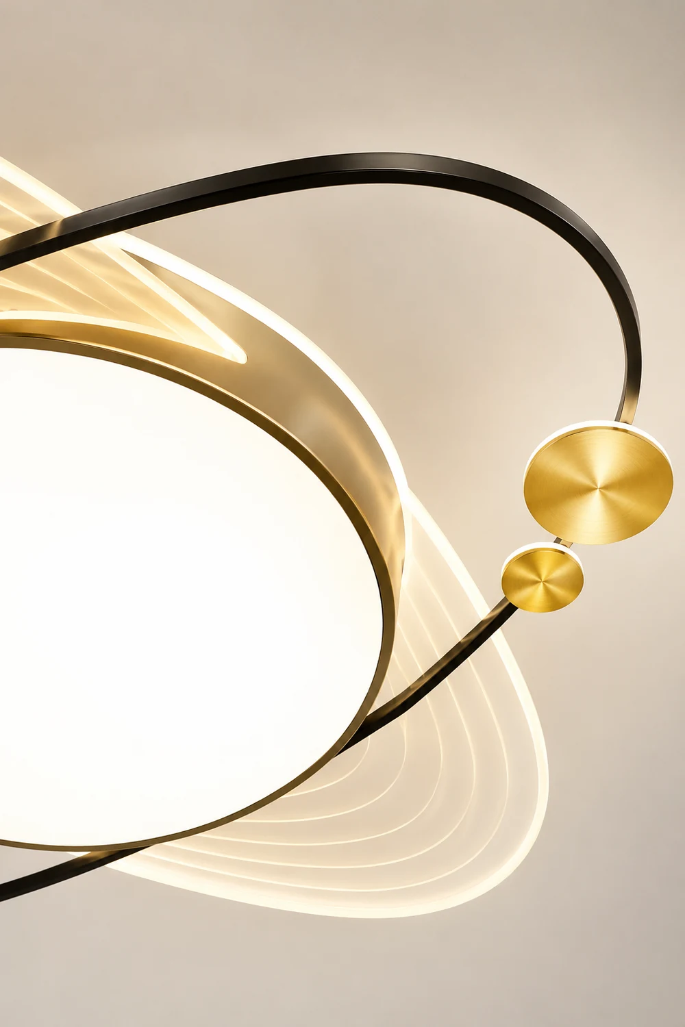 Lacey Modern LED Deckenleuchte Kreis-Design für Wohnzimmer Schlafzimmer, ∅58CM - Lumpaz