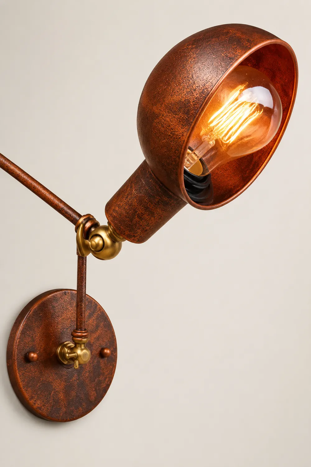 Brady Rust Verstellbare Wandleuchte, 20/30CM Lang - Lumpaz