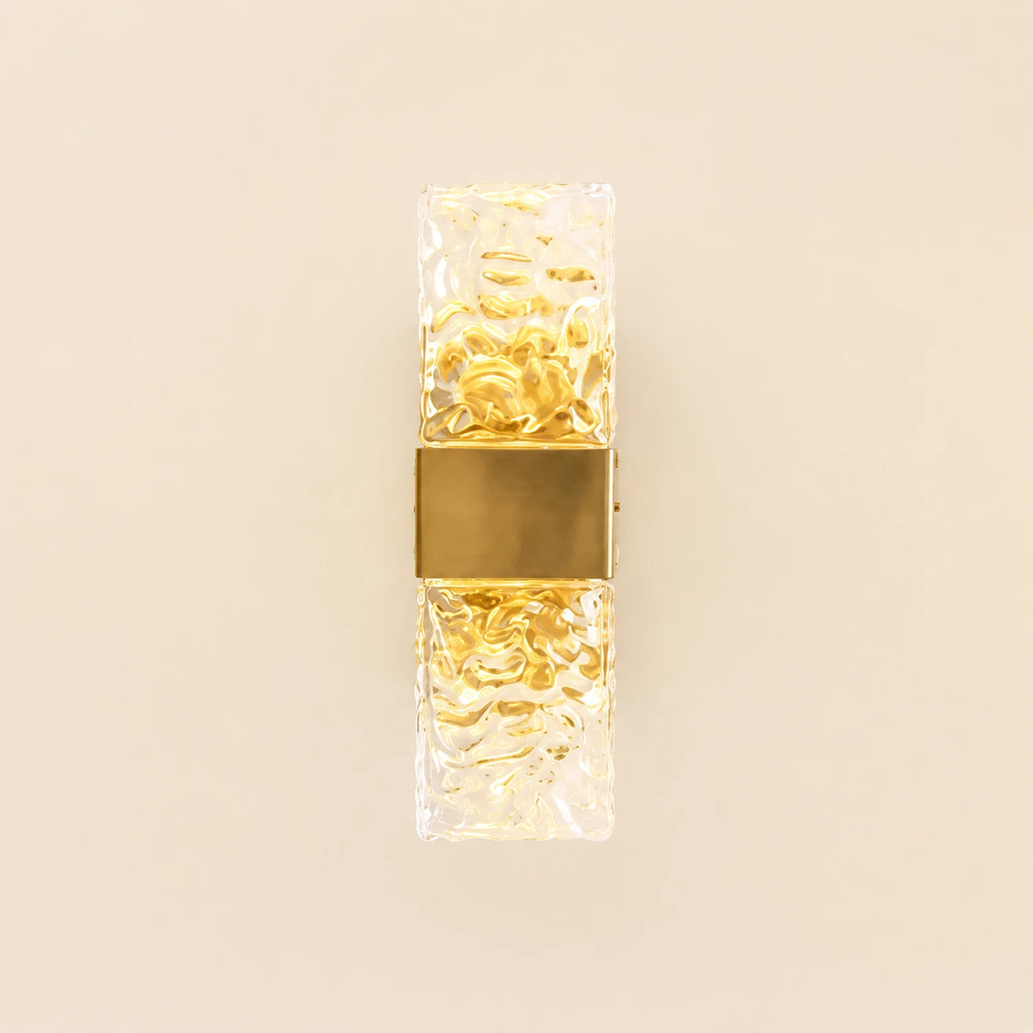 Chan Water Maserung Glas Luxus Licht Dekorativ Wandleuchte für Wohnzimmer, Höhe 30 CM - Lumpaz
