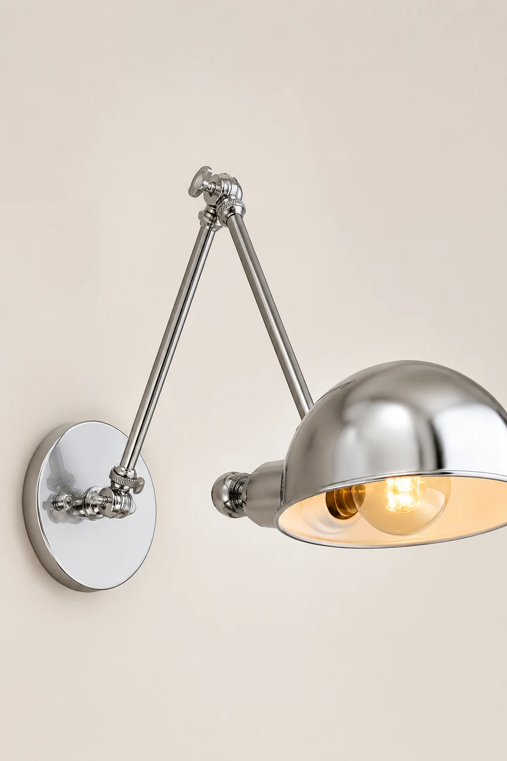 Brady Verstellbare Wandleuchte mit Kuppel, Metall, 20/30CM Lang - Lumpaz