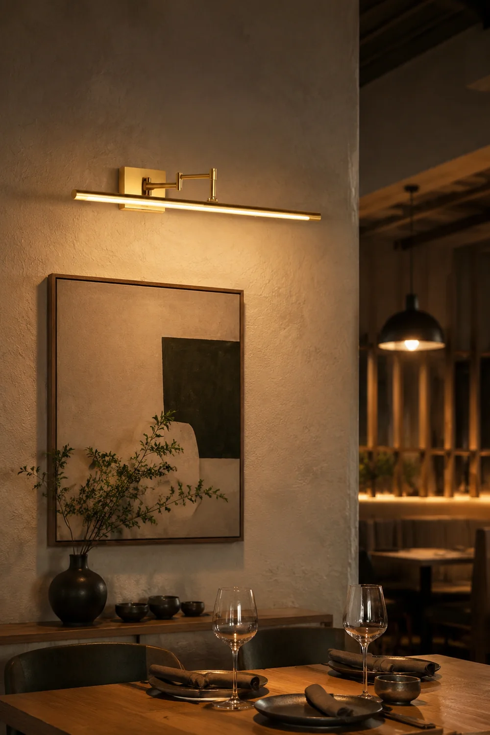Edge Verstellbare Spiegelfront Waschtisch-Wandleuchte, Metall, 40/60/80CM Lang - Lumpaz