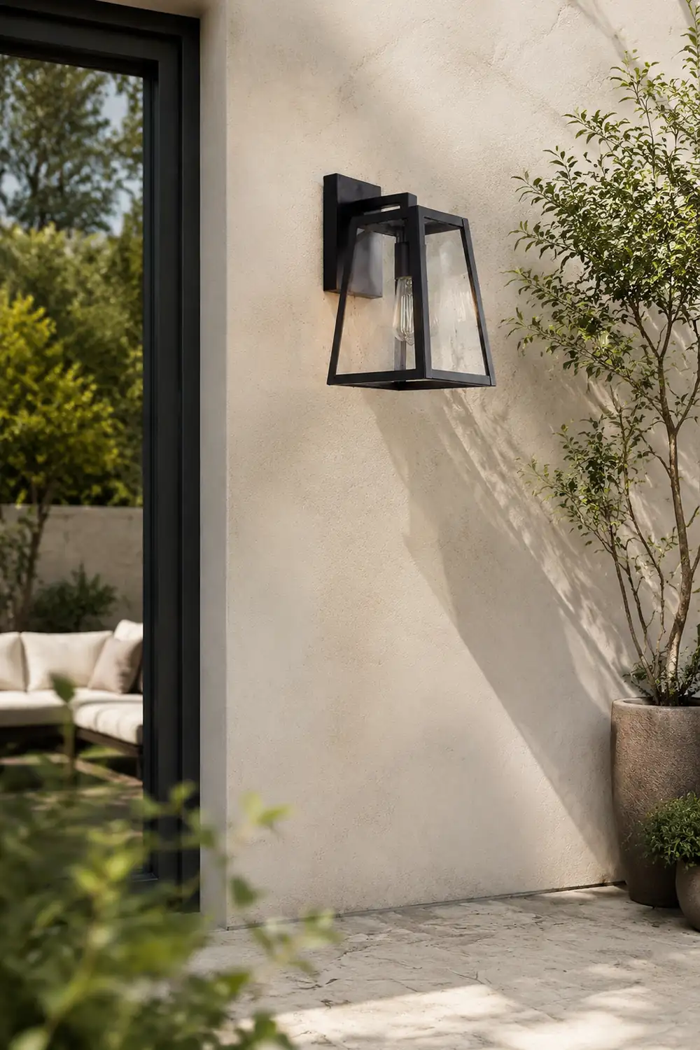 Alessio Schwarz Außenbereich Wandlampe, ∅20CM - Lumpaz