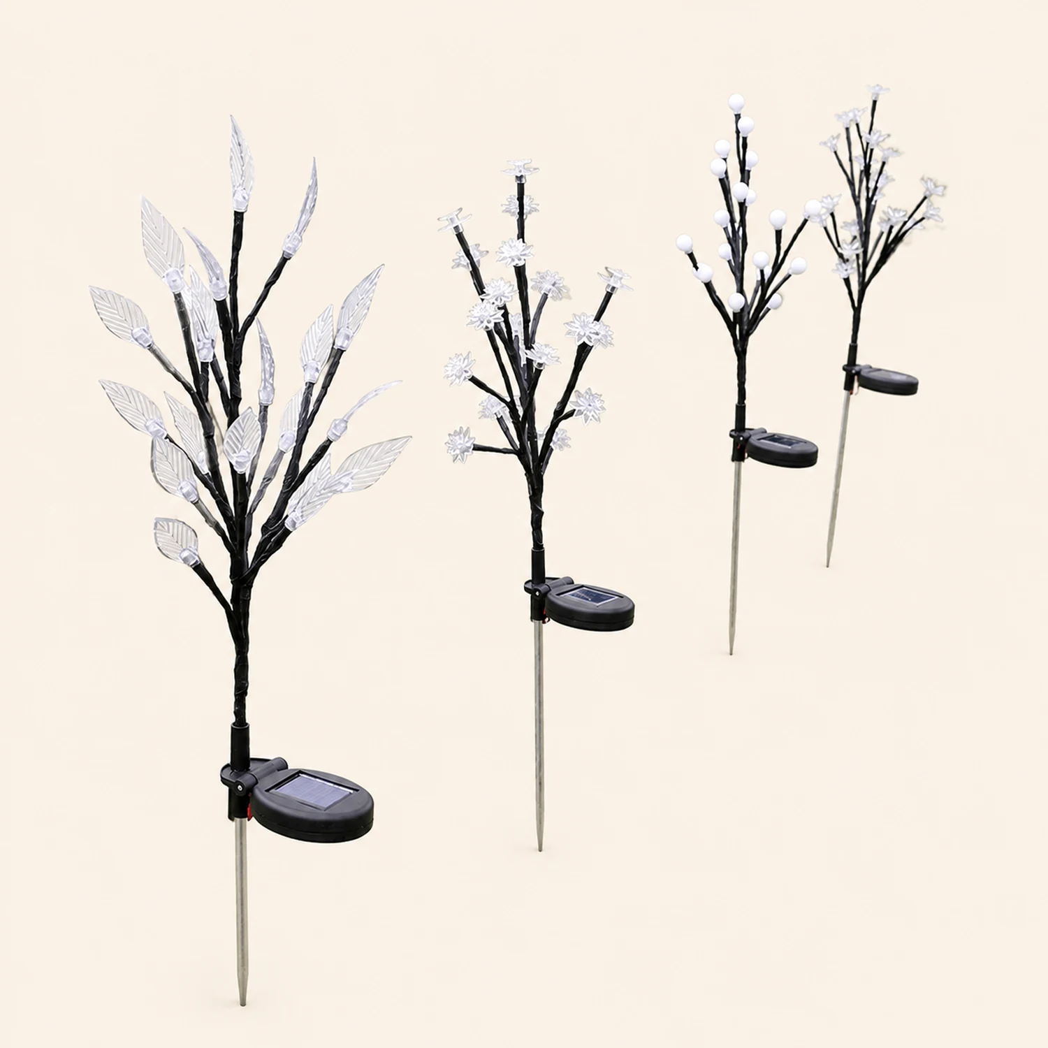 Pena Außen-Wegeleuchte Blatt Solarenergie, 74CM lang - Lumpaz