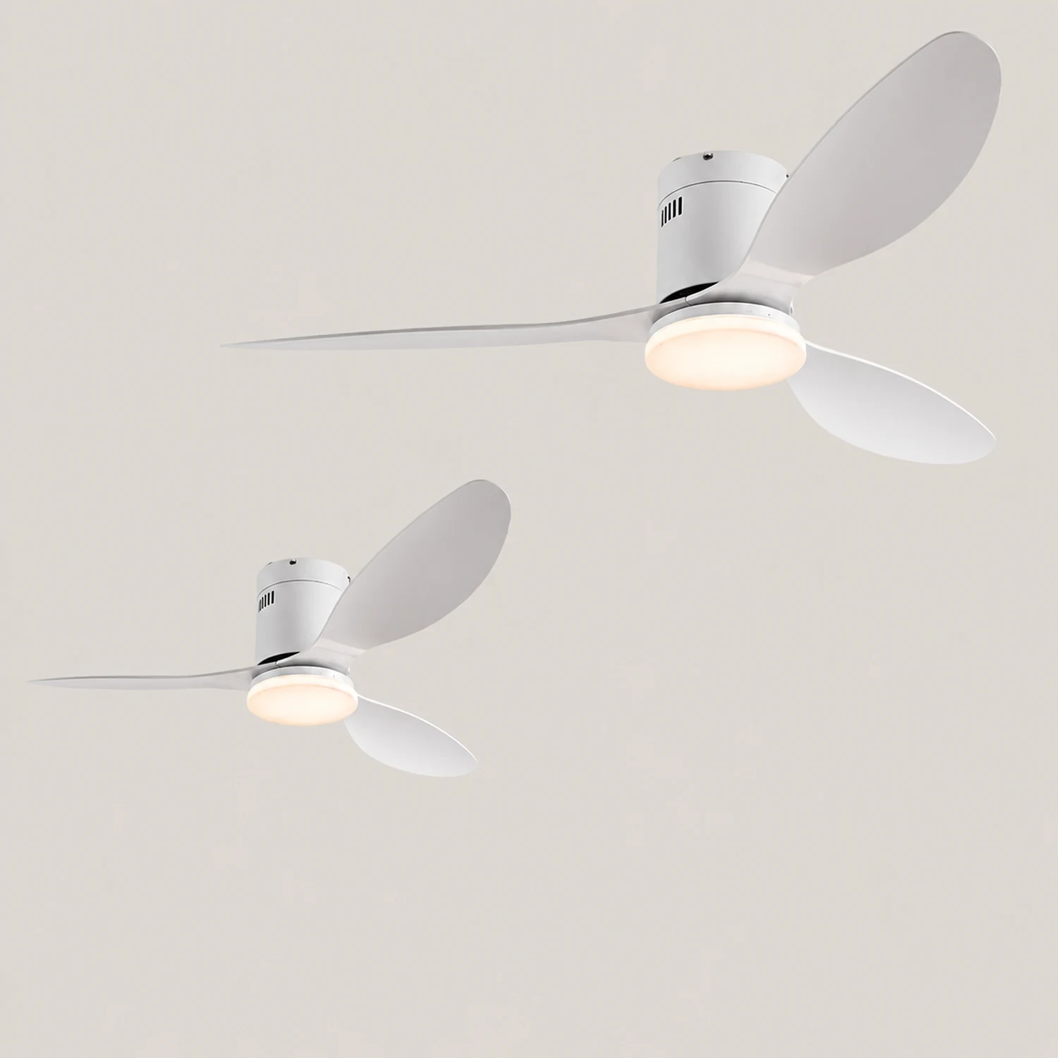 Walters 3-Blatt Weiße Deckenventilator mit Beleuchtung, 2 Farbe, ∅115CM - Lumpaz
