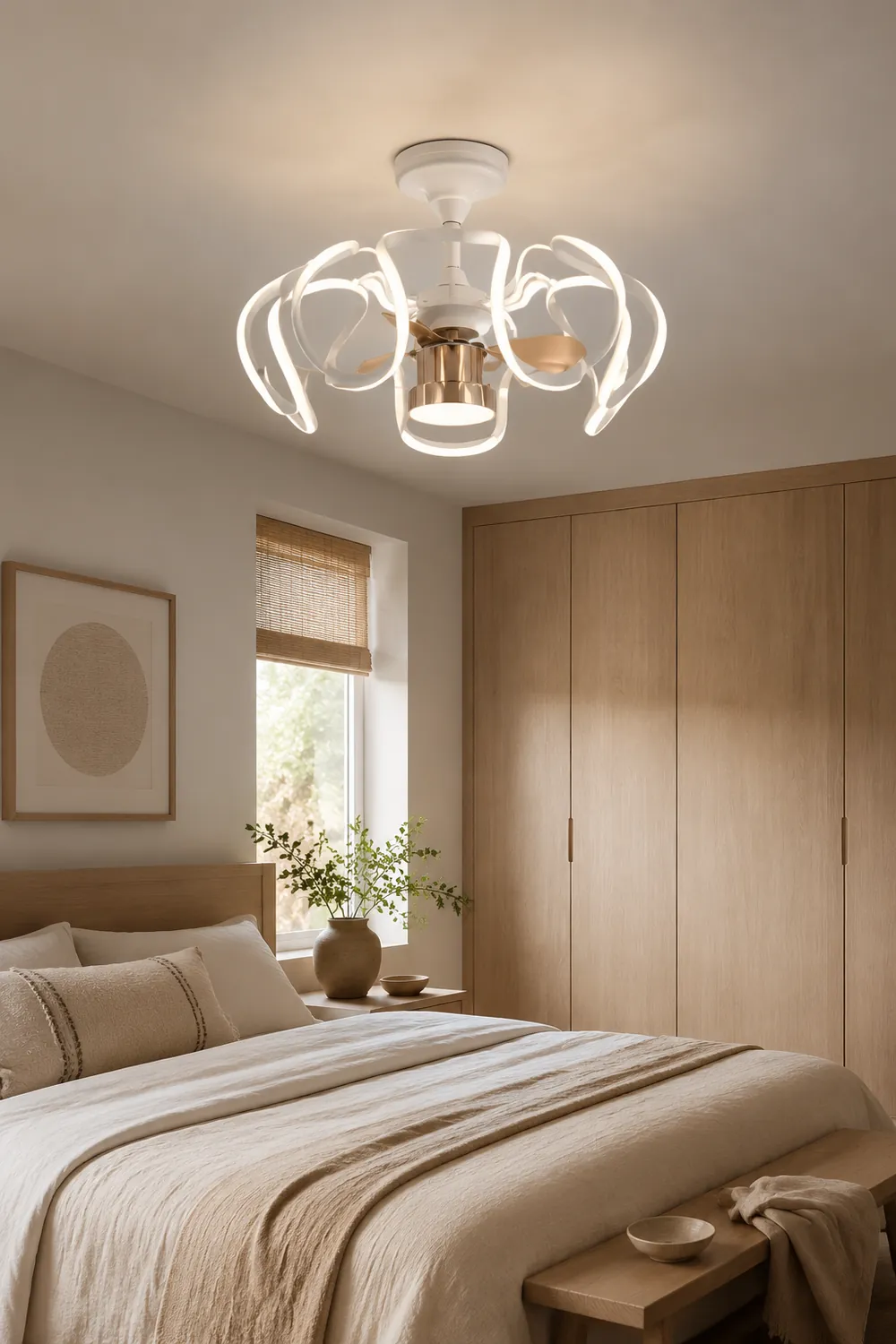Lacey Deckenventilator mit Beleuchtung Grau & Weiß, 2 Stile, ∅65CM - Lumpaz