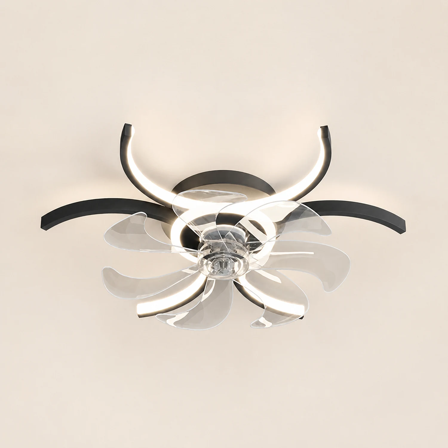Lacey Deckenventilator mit Beleuchtung, 4 Stile, ∅52CM - Lumpaz