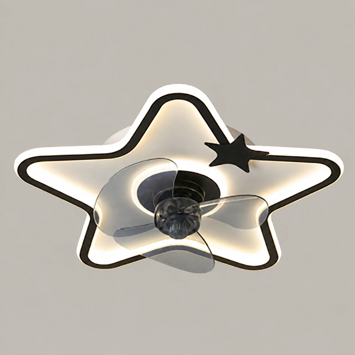 Minori Deckenventilator mit Beleuchtung Wolke & Stern, 3 Farben, ∅52/57CM - Lumpaz