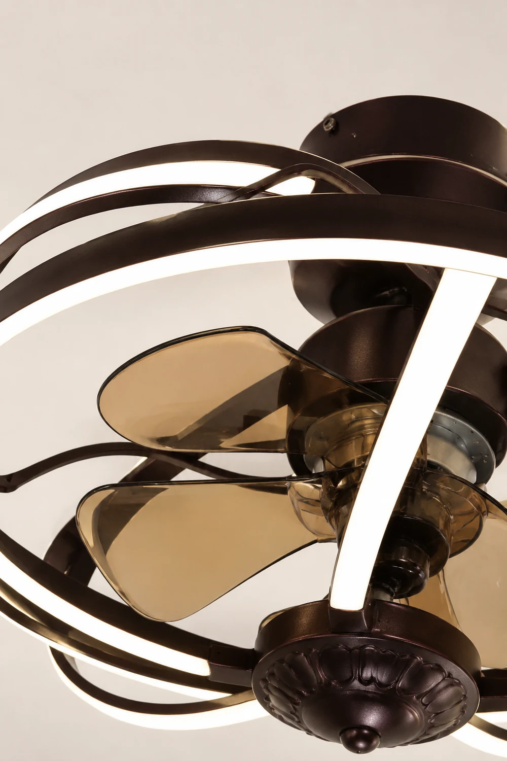 Lacey Deckenventilator mit Beleuchtung, Aluminium & Metall, ∅50CM - Lumpaz