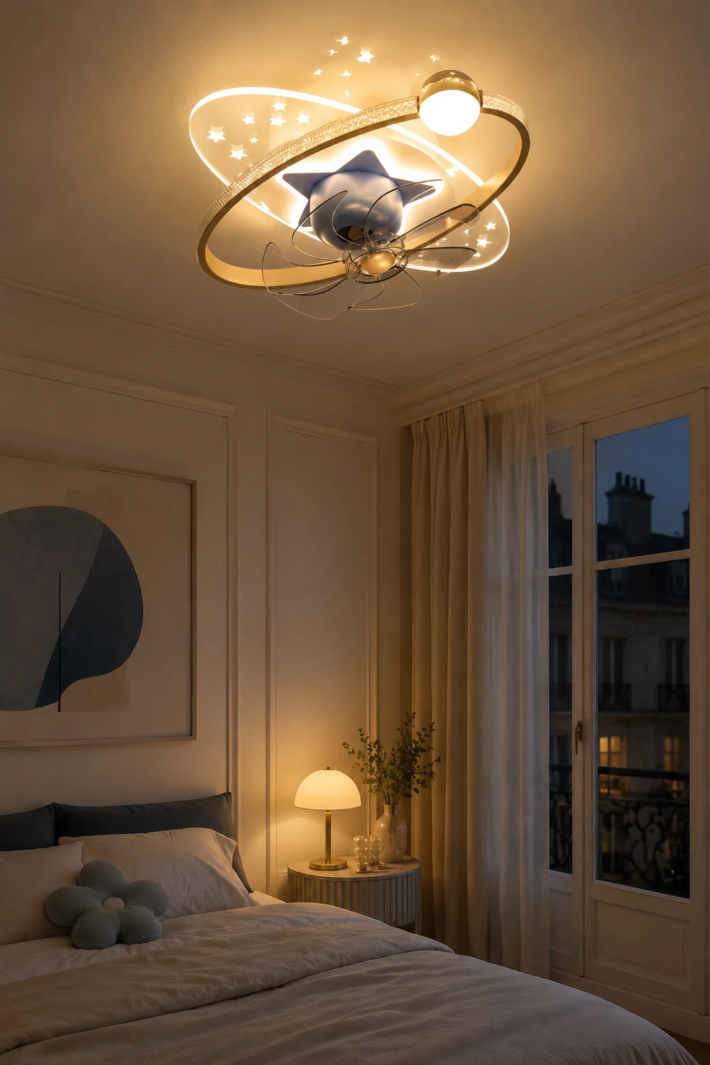 Minori Deckenventilator mit Beleuchtung, 4 Farben, ∅55CM - Lumpaz
