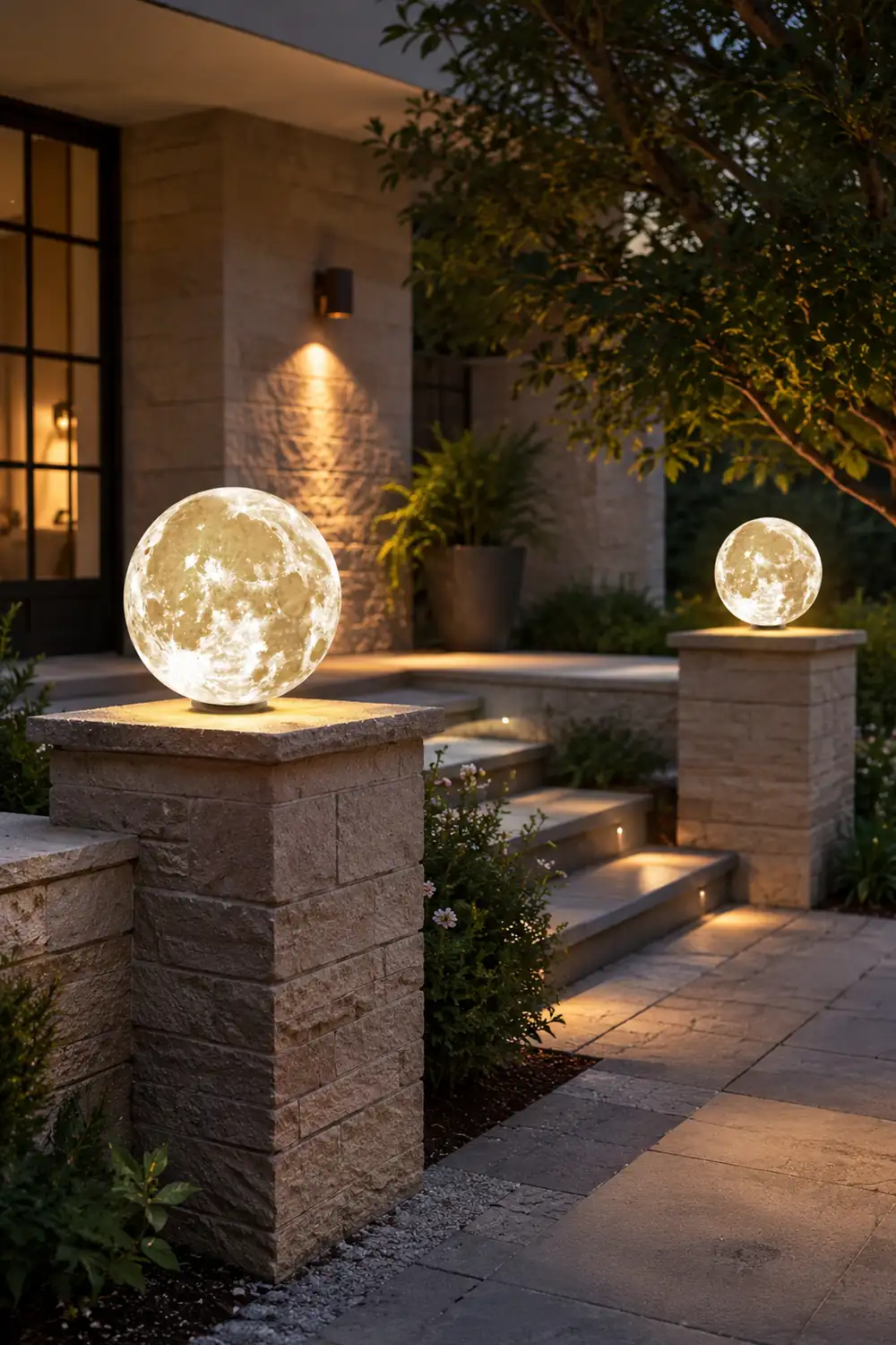 Elif Außenleuchte Solar, Mond, ∅20/30/40/50/60CM - Lumpaz