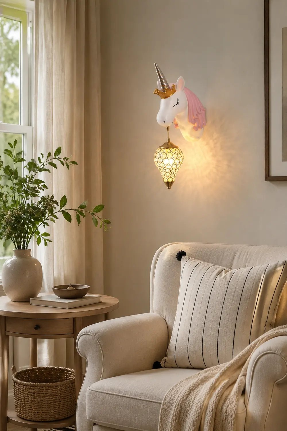 Minori Wandlecuhte Einhorn Rosa & Blau, 40/56CM Lang - Lumpaz