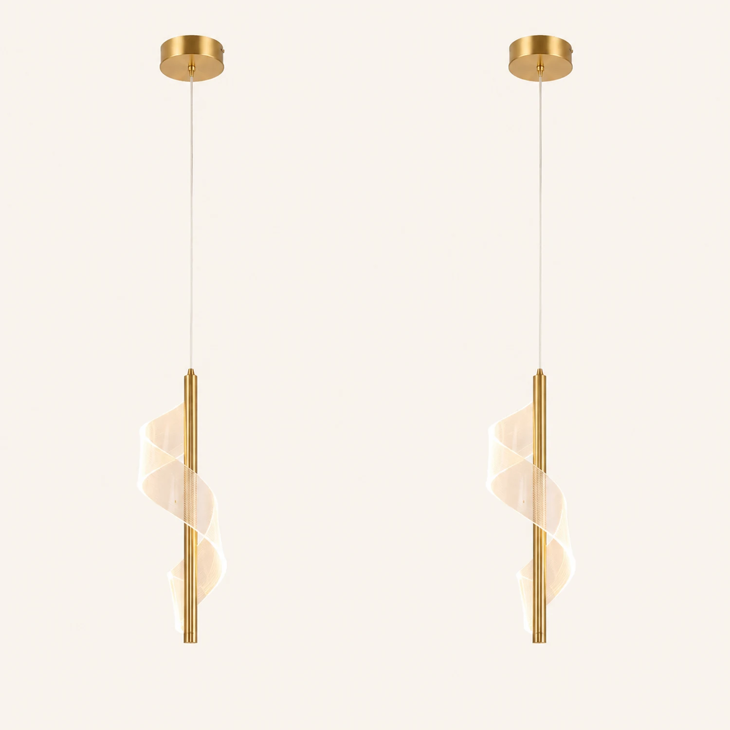 Nordic Metal Bedside Chandelier Pendelleuchte für Schlafzimmer - Lumpaz