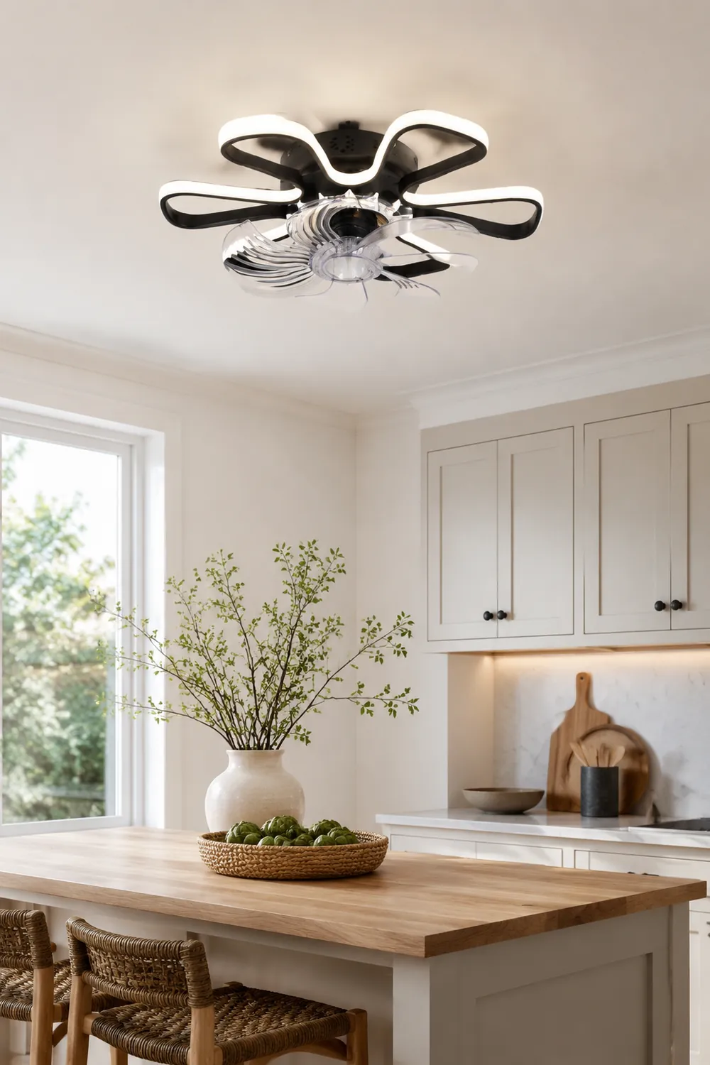 Hana Deckenventilator mit Beleuchtung, 3 Farben, ∅50CM - Lumpaz