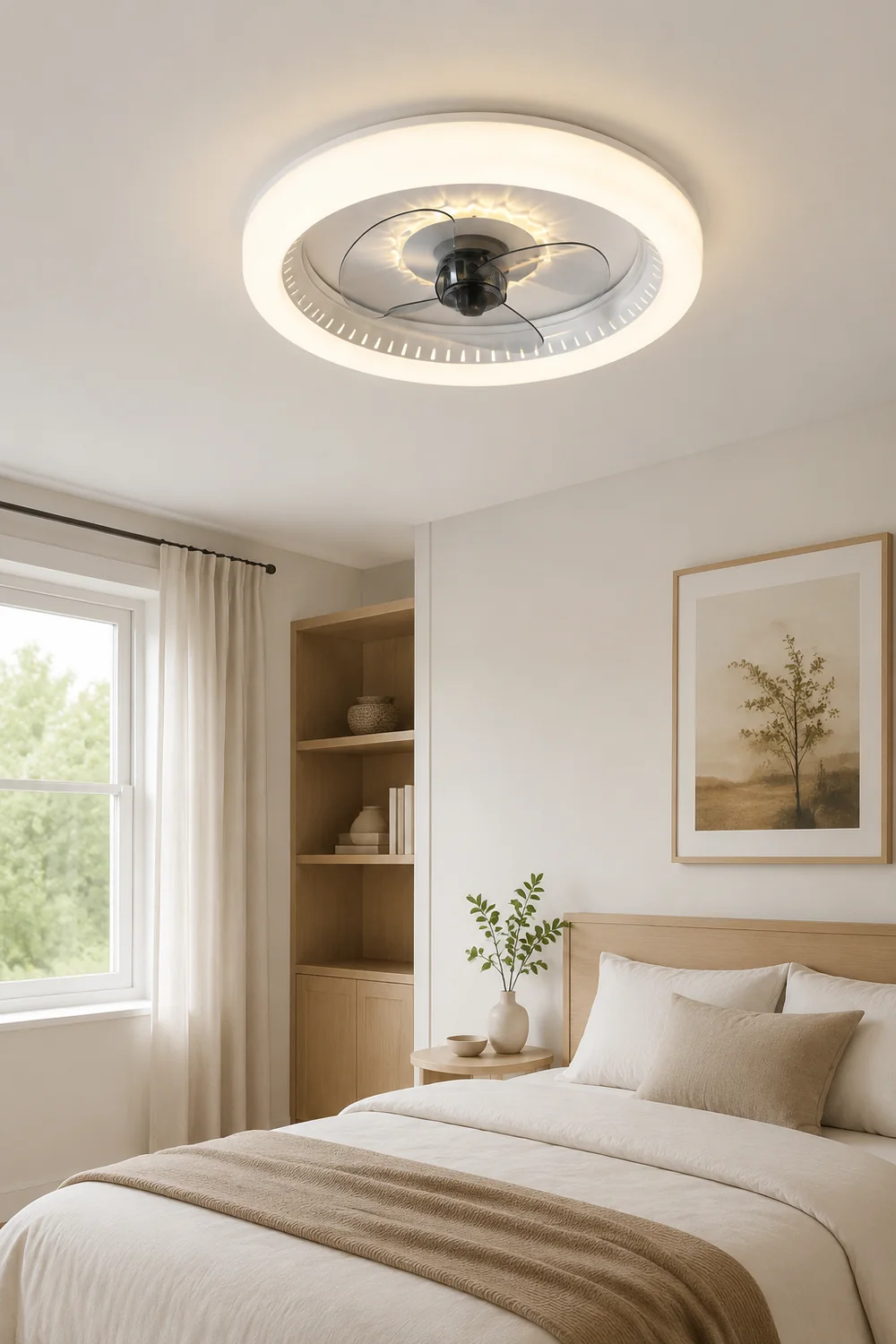 Morandi Deckenventilator mit Beleuchtung, 5 Farben, ∅50CM - Lumpaz