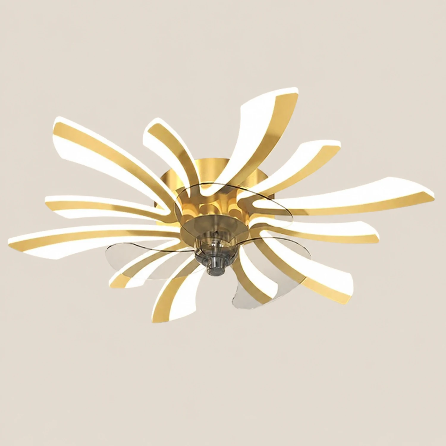 Hana Deckenventilator mit Beleuchtung, 3 Farben, ∅65/69/79CM - Lumpaz