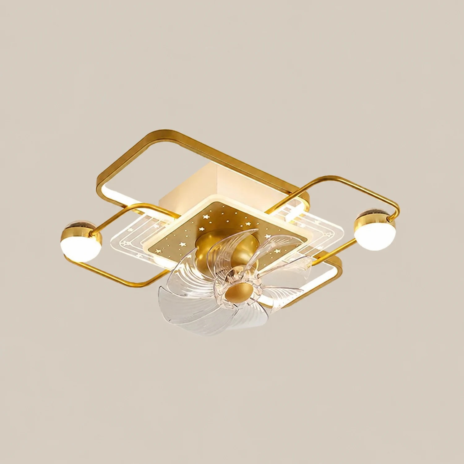 Madina Deckenventilator mit Beleuchtung, 3 Stile, ∅55/60CM - Lumpaz