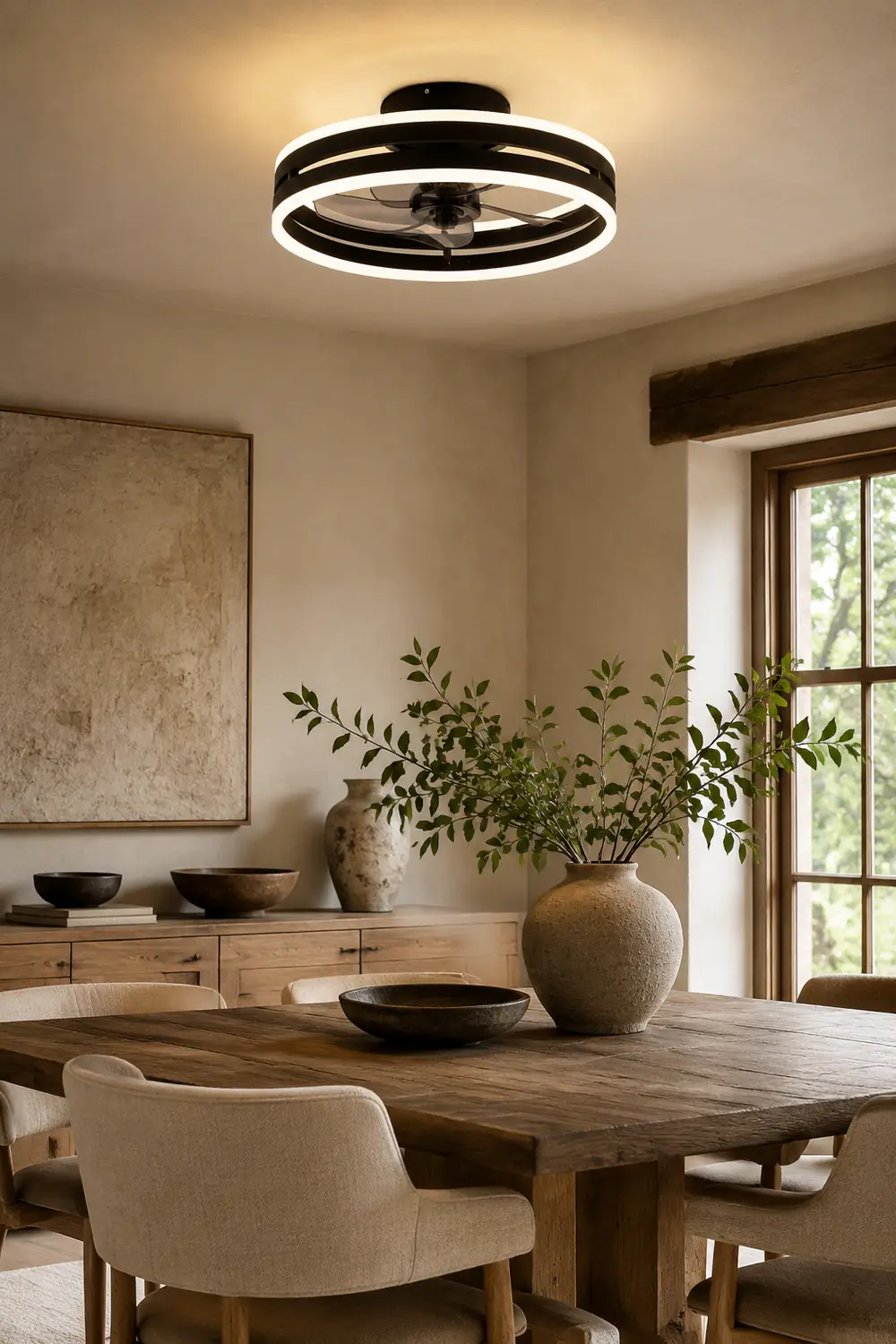 Alessio Deckenventilator mit Beleuchtung Doppel-Layer, 2 Farben, ∅40/50CM - Lumpaz