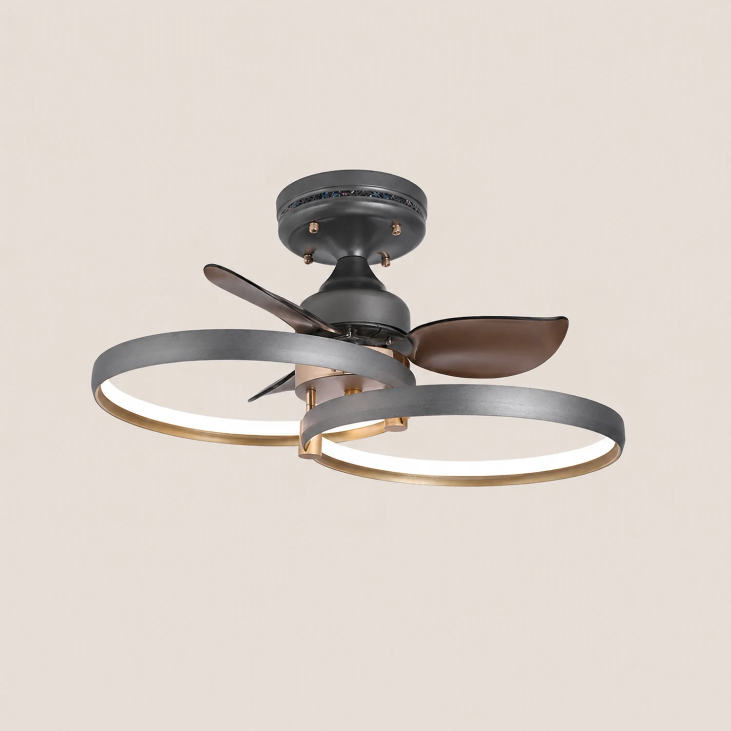 Kelley Deckenventilator mit Beleuchtung Aluminium & Metall, 2/3/4-flammig, ∅65/90CM - Lumpaz