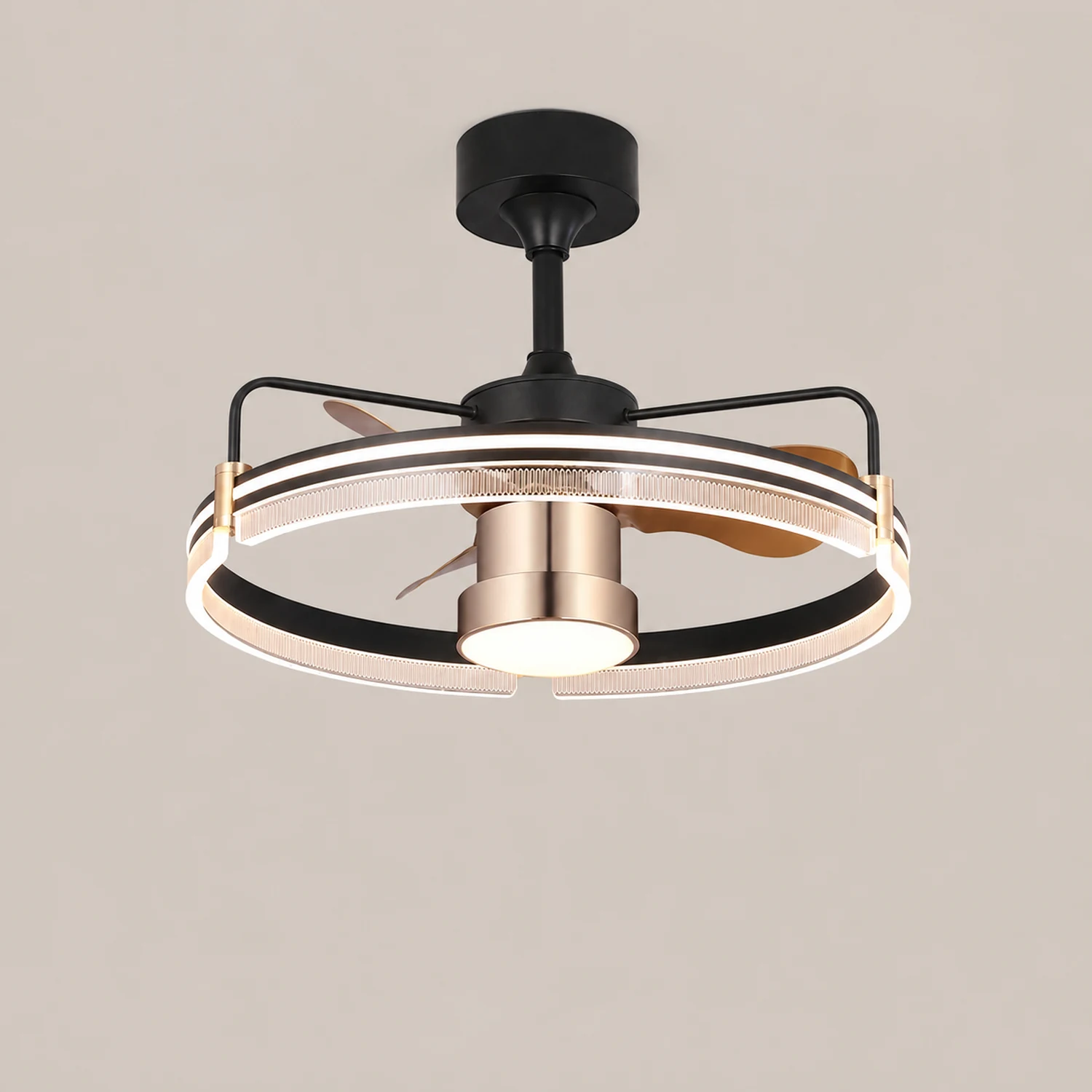 Kelley Deckenventilator mit Beleuchtung Aluminium & Metall, ∅60cm - Lumpaz