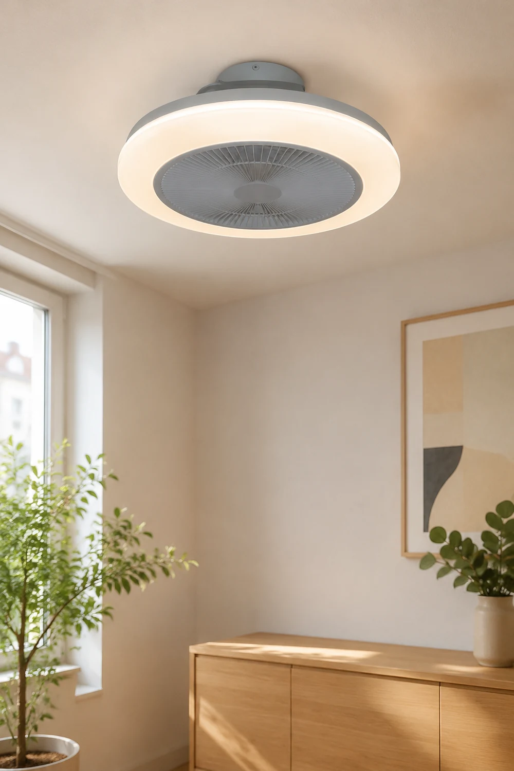 Morandi Deckenventilator mit Beleuchtung RGB-Bluetooth, ∅48cm - Lumpaz