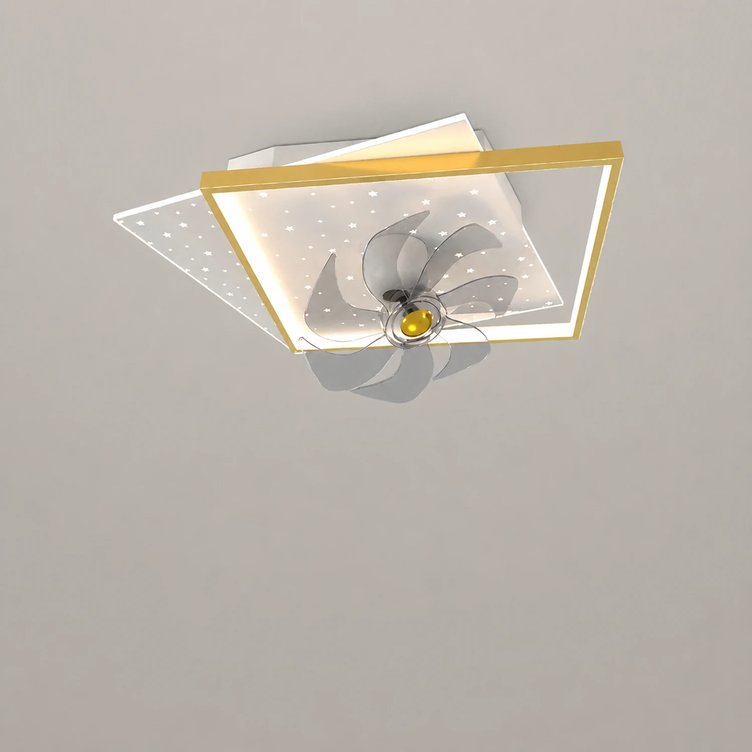 Kelley Deckenventilator mit Beleuchtung, 4 Stile, ∅50/90CM - Lumpaz