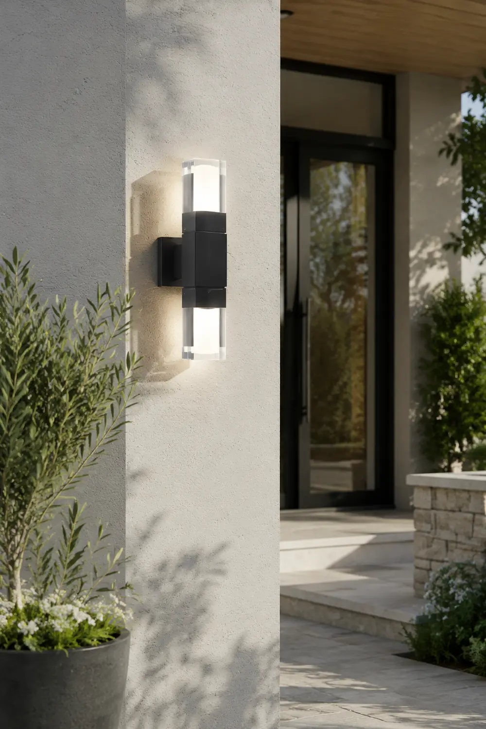 Orr Außenwandleuchte Wasserdicht, Sensor, Dauerlicht, 4 Stile - Lumpaz