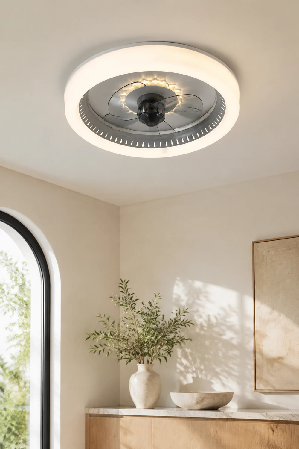Morandi Deckenventilator mit Beleuchtung, 5 Farben, ∅50CM - Lumpaz