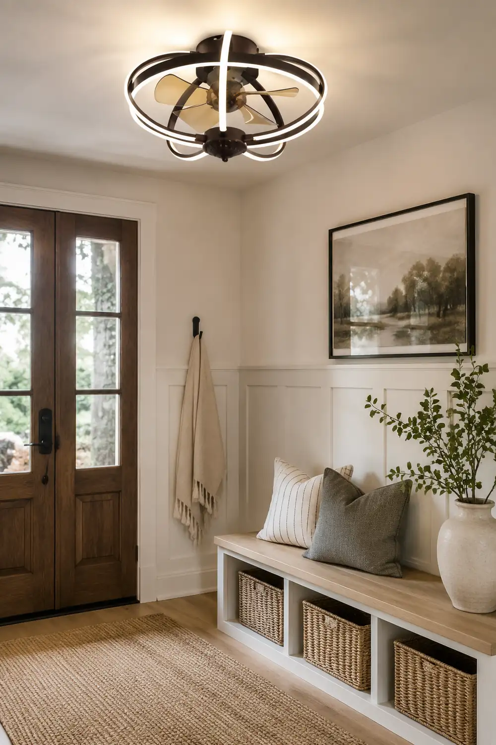 Lacey Deckenventilator mit Beleuchtung, Aluminium & Metall, ∅50CM - Lumpaz