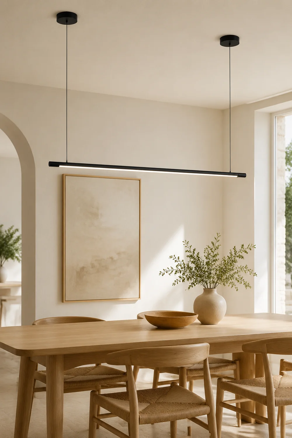 Edge Pendelleuchte Schwarz, 60/80/100/120/140CM Lang - Lumpaz